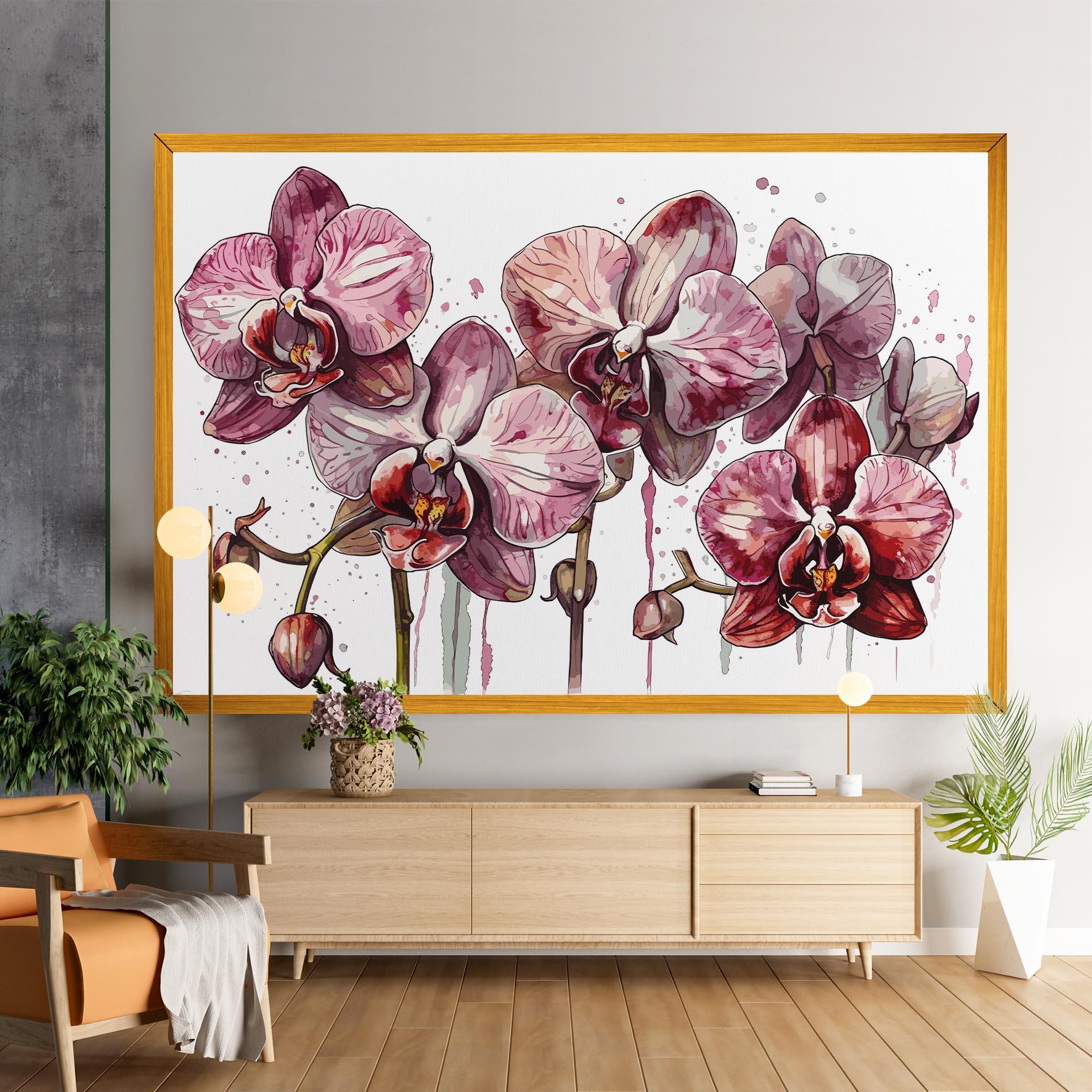 Tablou Canvas Orchid Art mockup 9