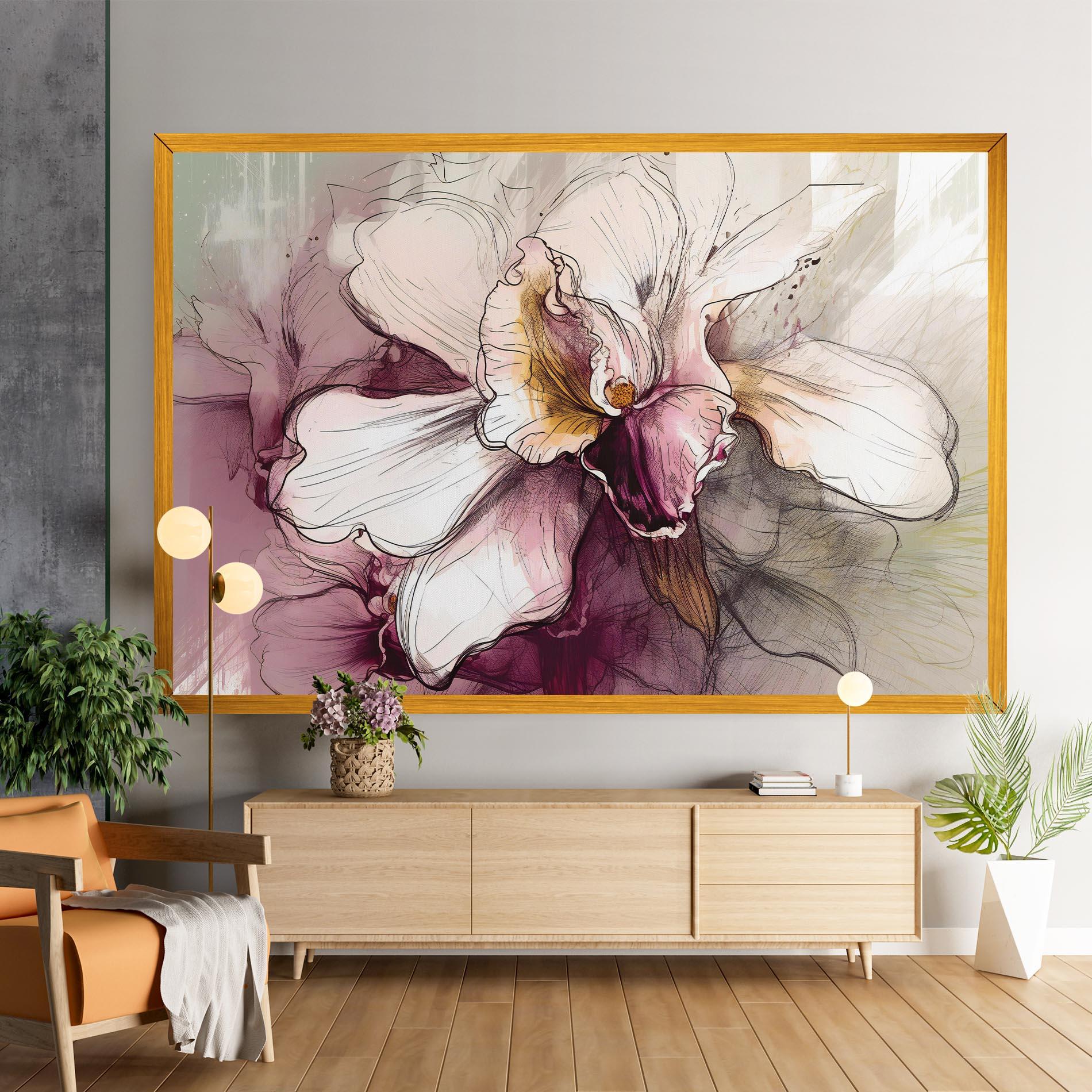 Tablou Canvas Painted Purple Orchid mockup 9