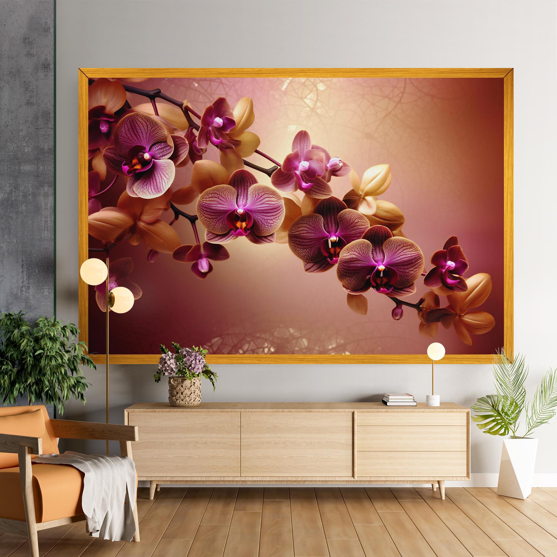 Tablou Canvas Purple Cream Orchid mockup 9