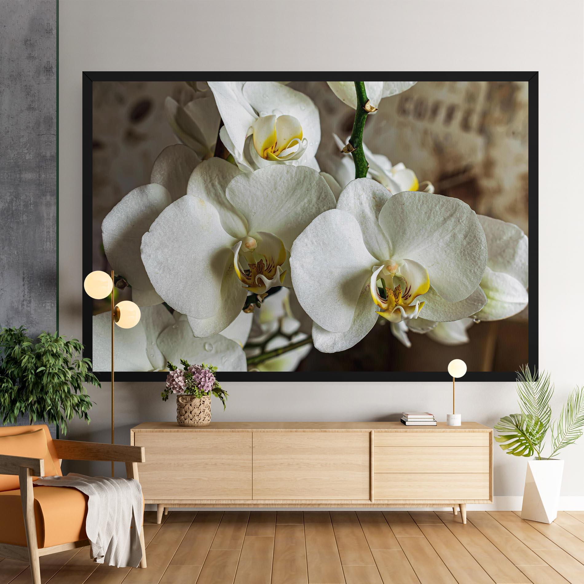 Tablou Canvas Beautiful White Orchids mockup 9
