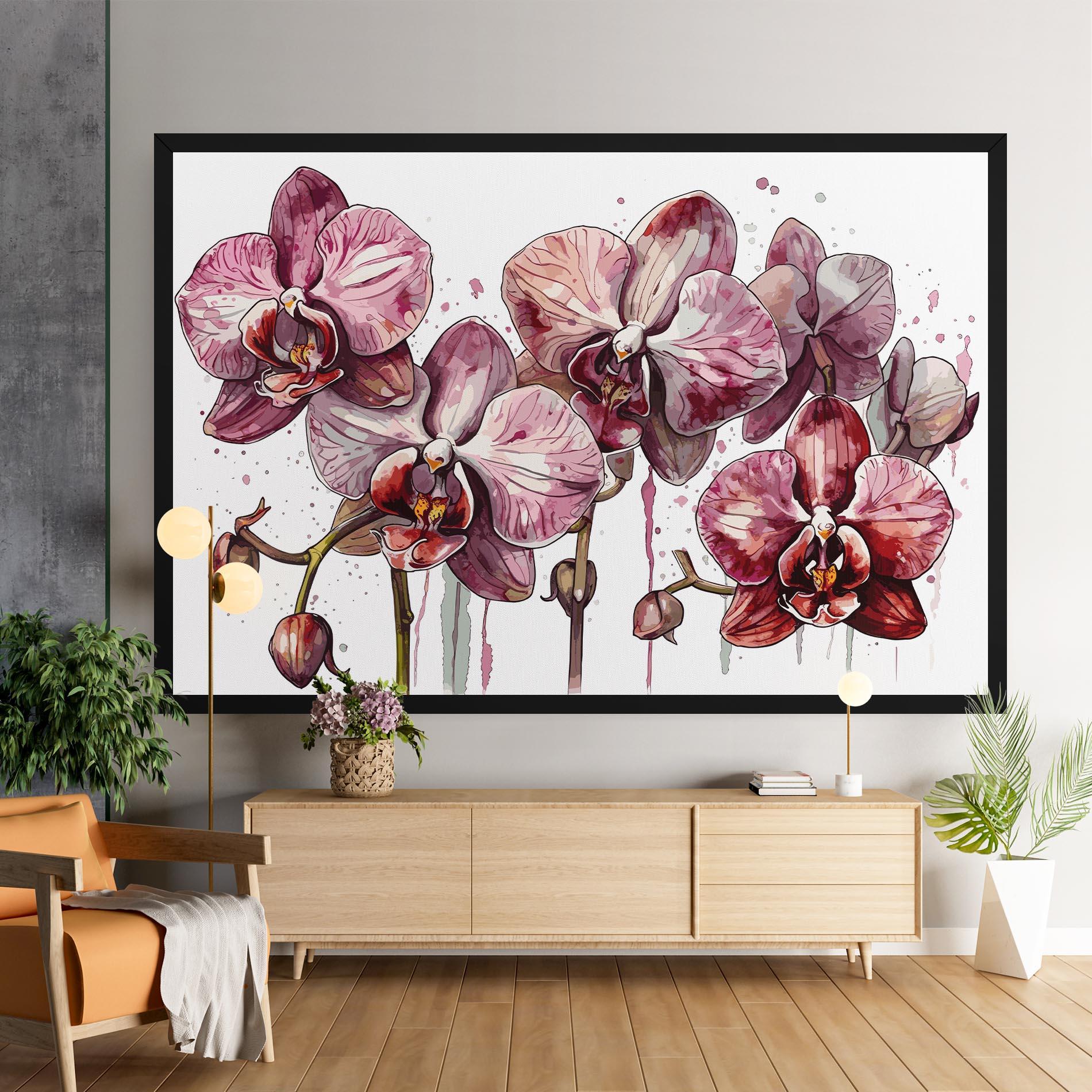 Tablou Canvas Orchid Art mockup 9