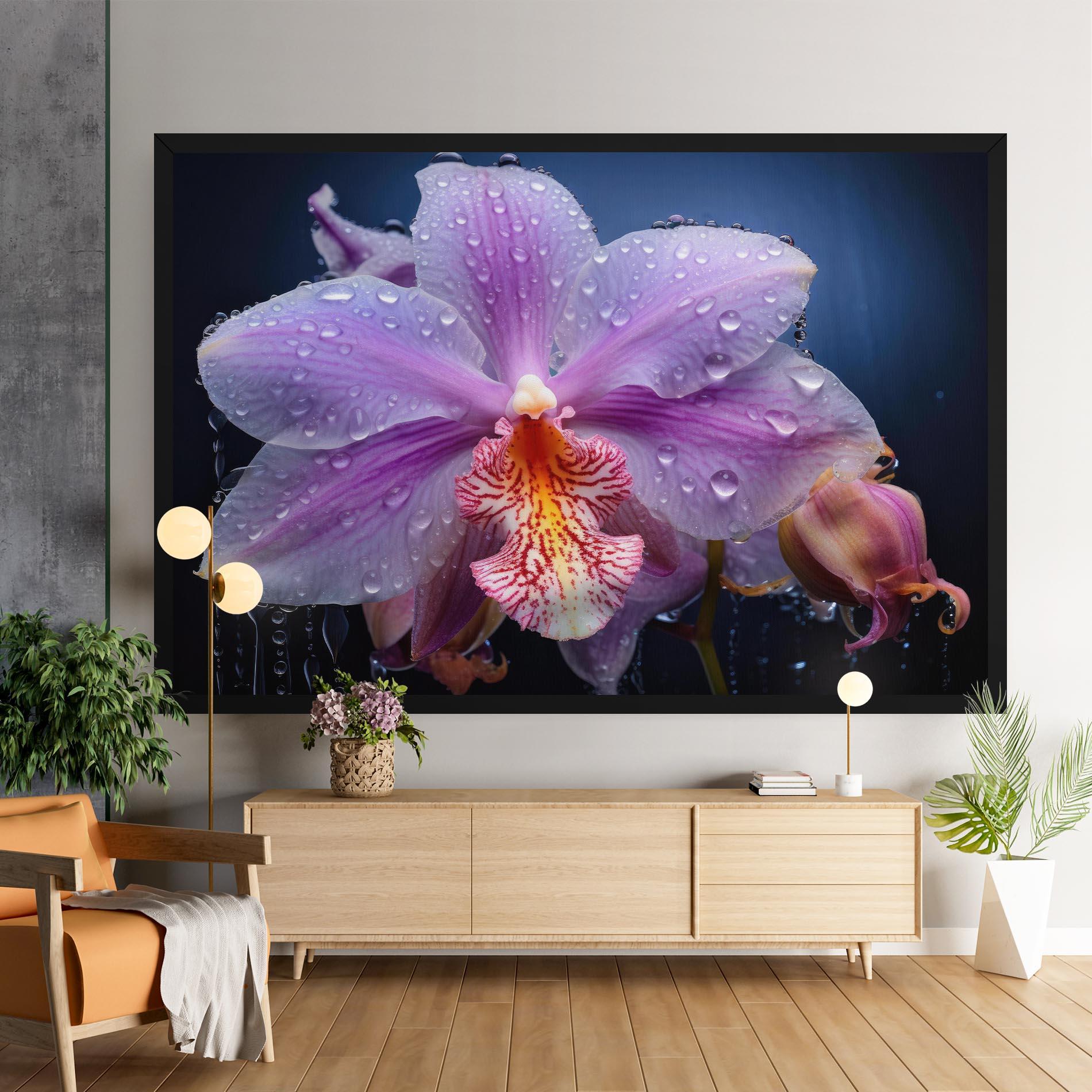 Tablou Canvas Orchid In Rain mockup 9