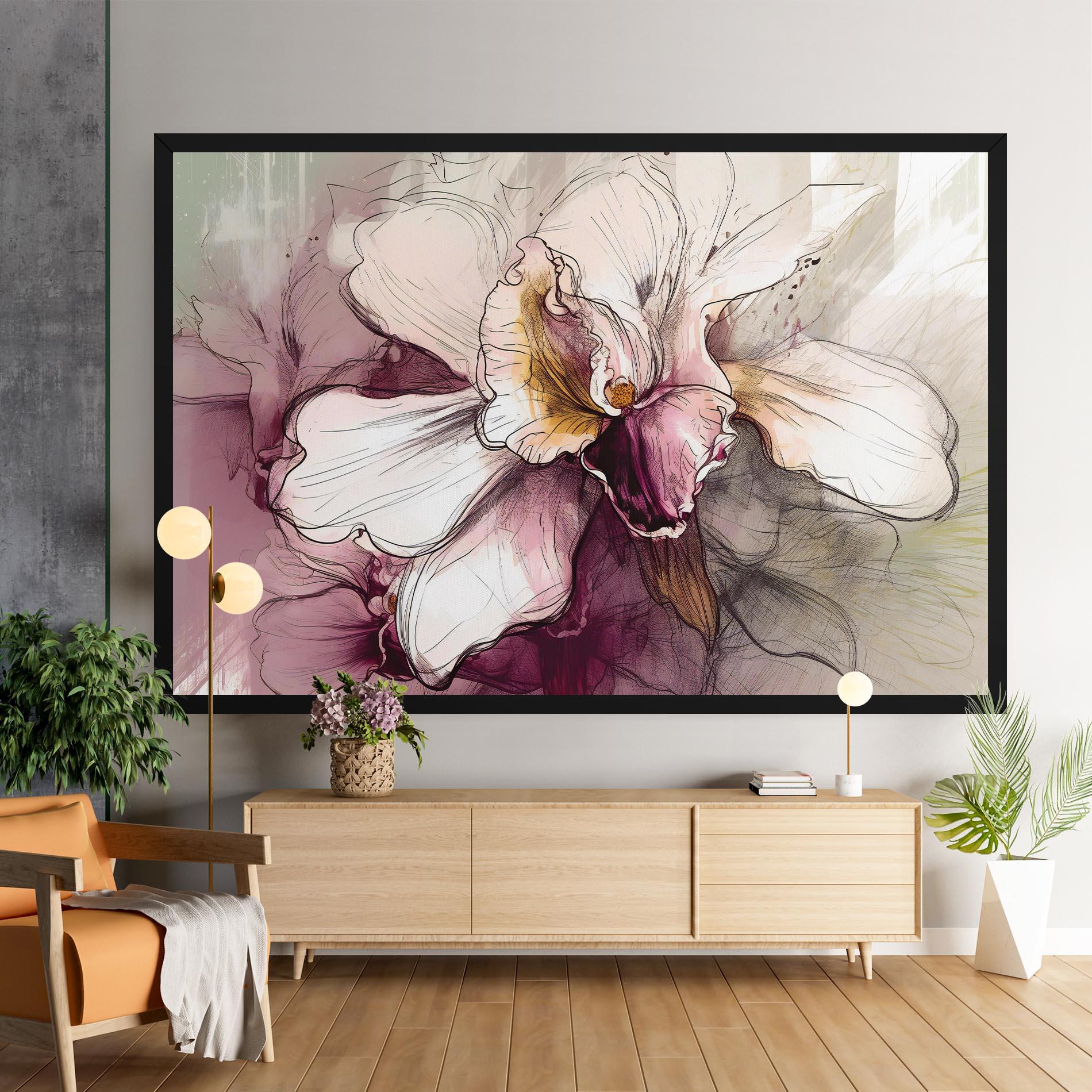 Tablou Canvas Painted Purple Orchid mockup 9