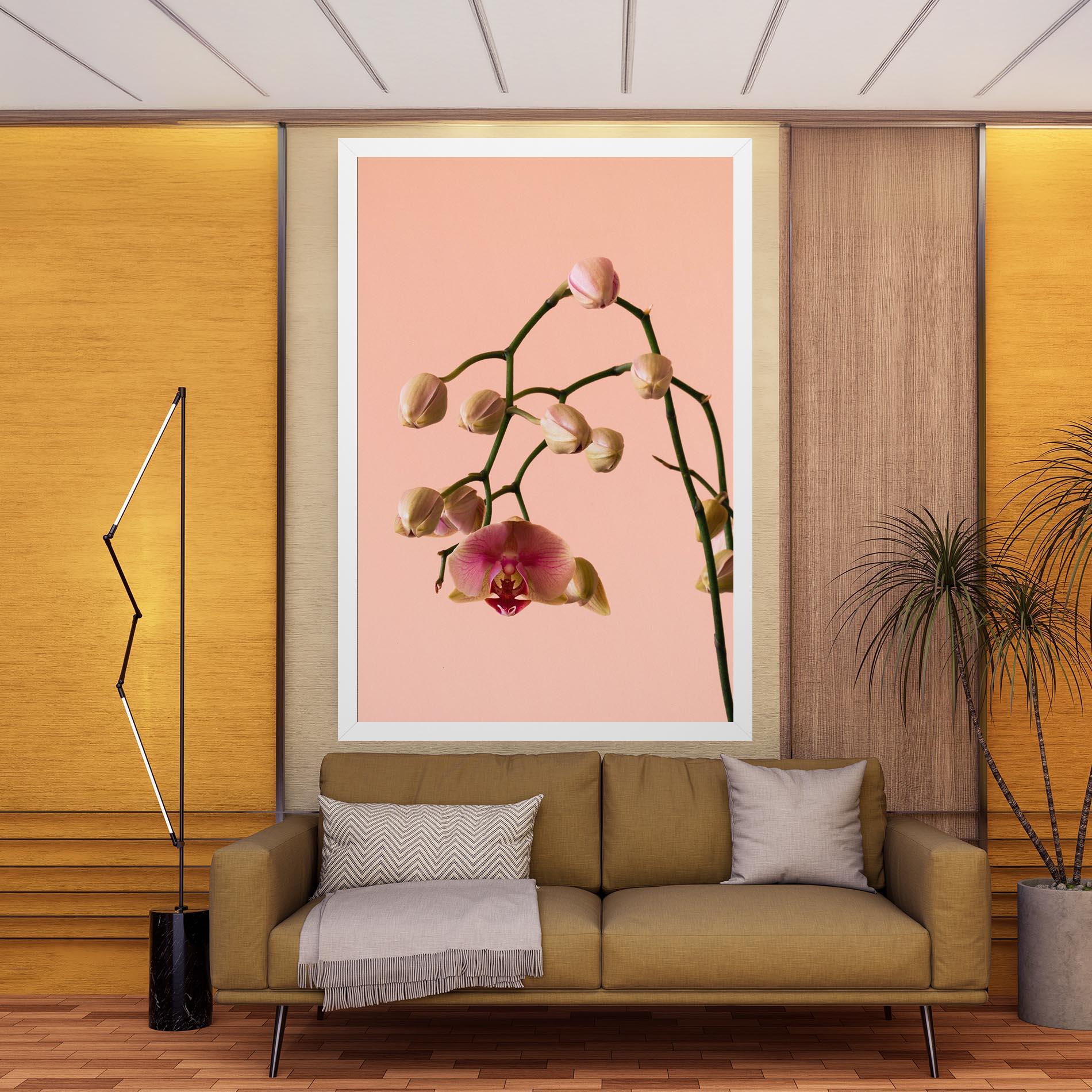 Tablou Canvas Orchids On Pink mockup 9