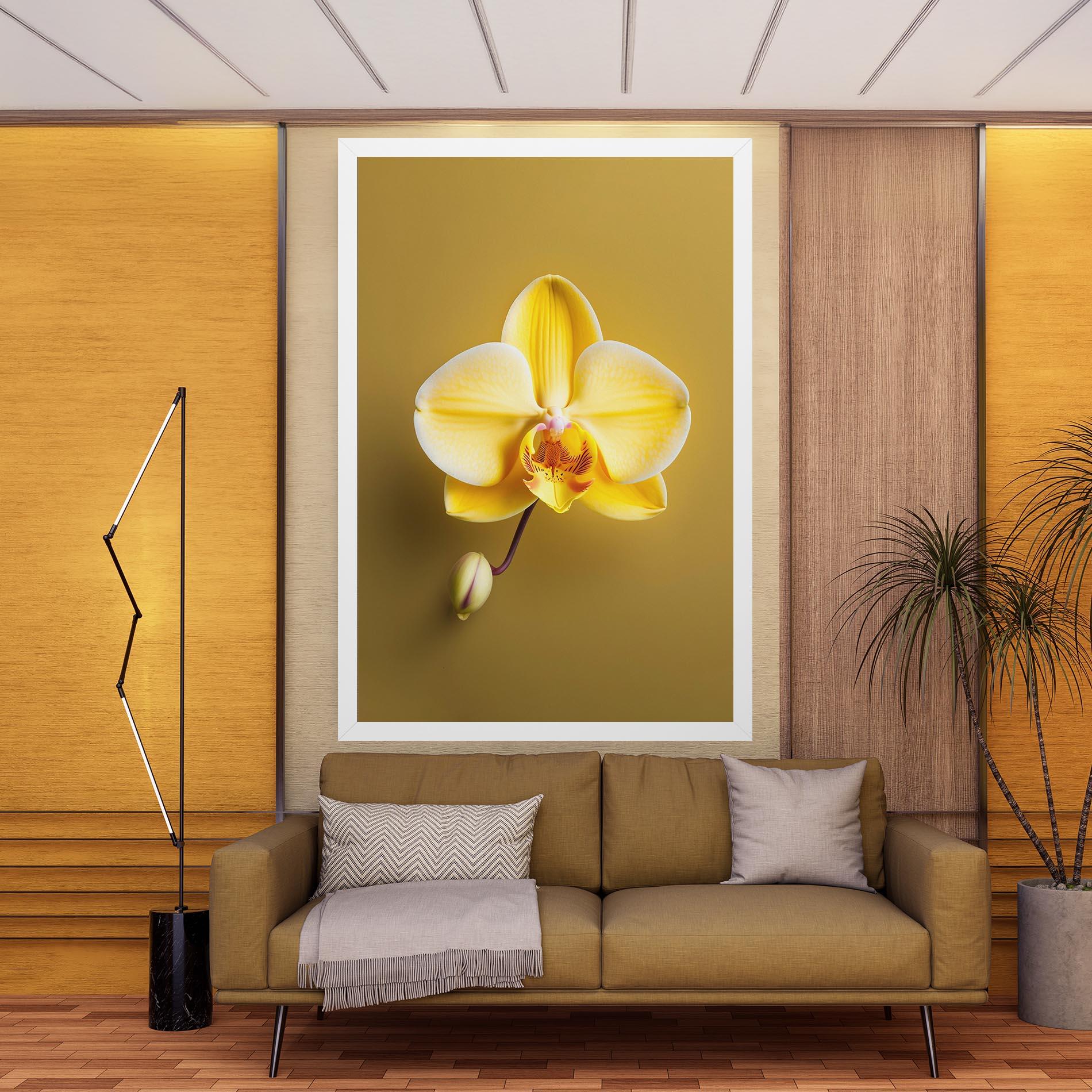 Tablou Canvas Pastel Yellow Orchid mockup 9