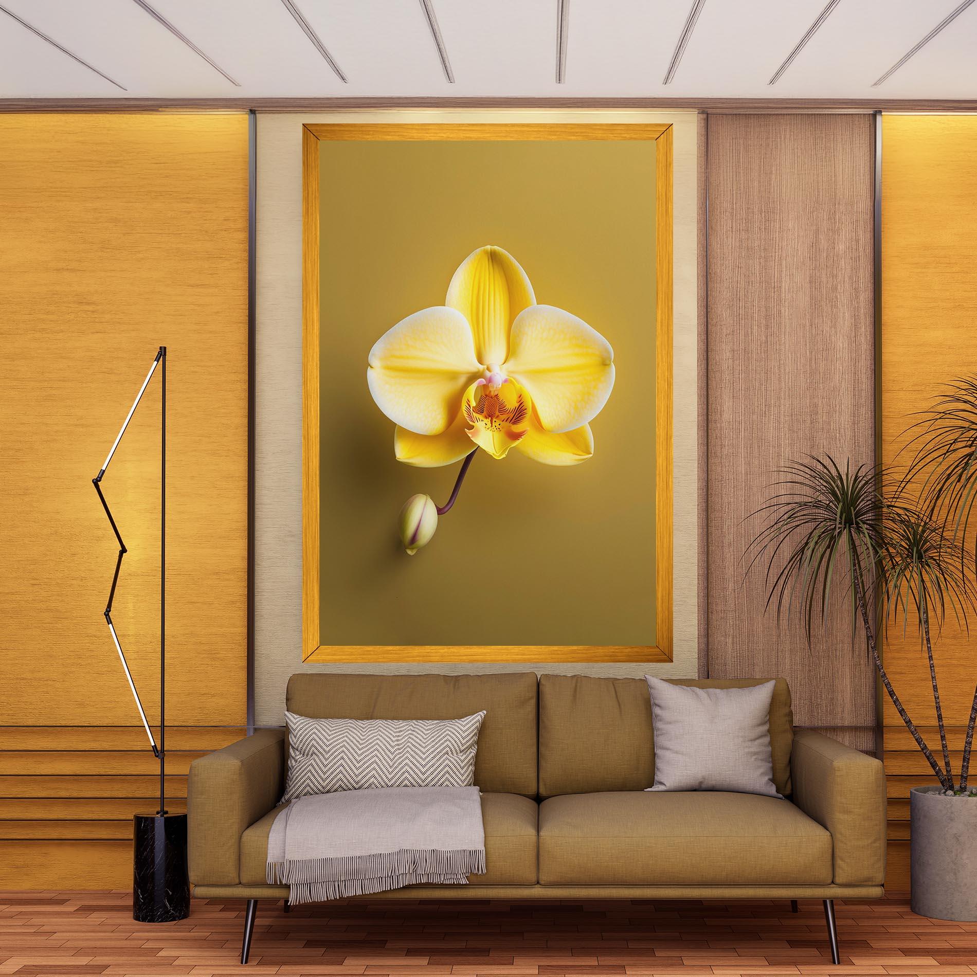 Tablou Canvas Pastel Yellow Orchid mockup 9