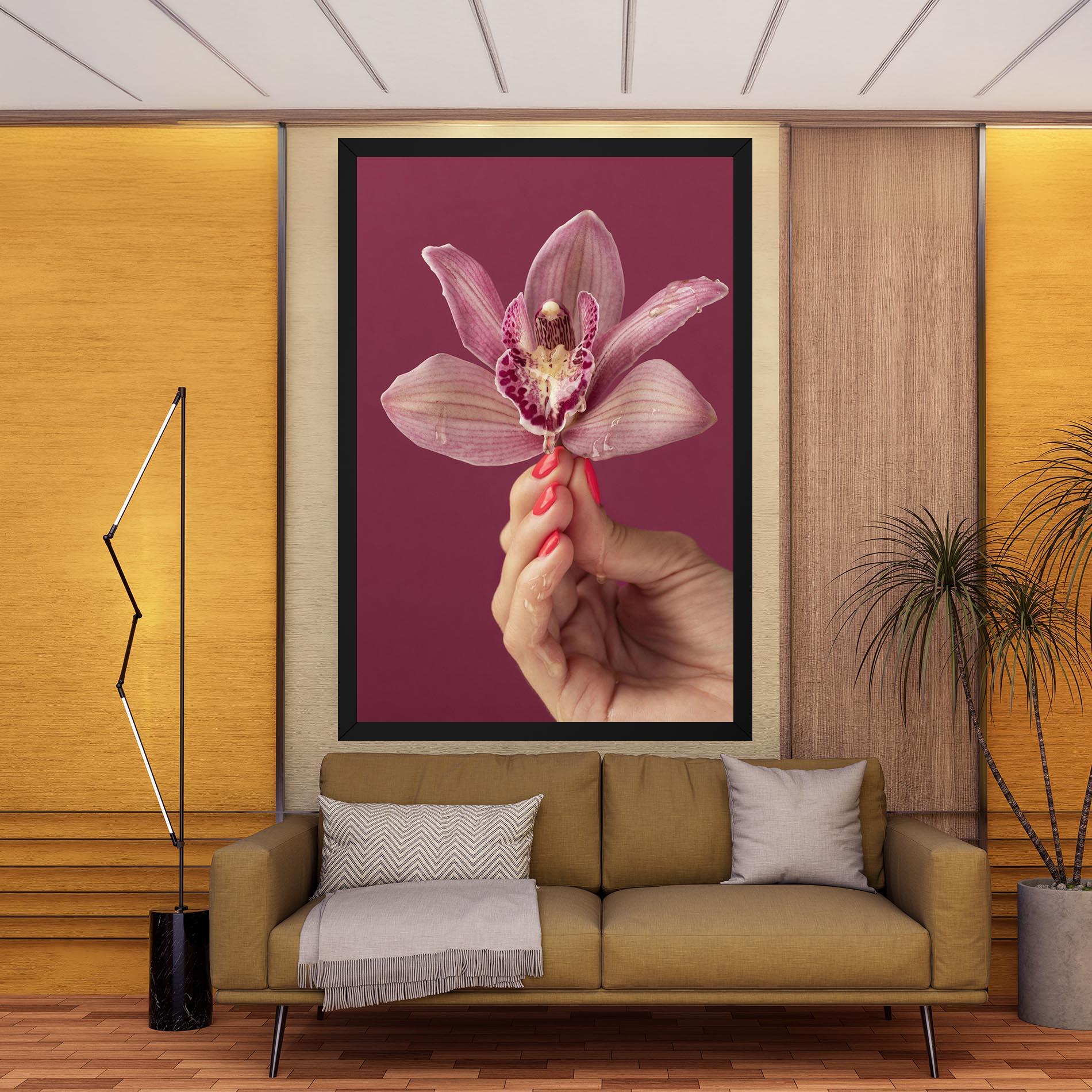Tablou Canvas Orchid Holding mockup 9