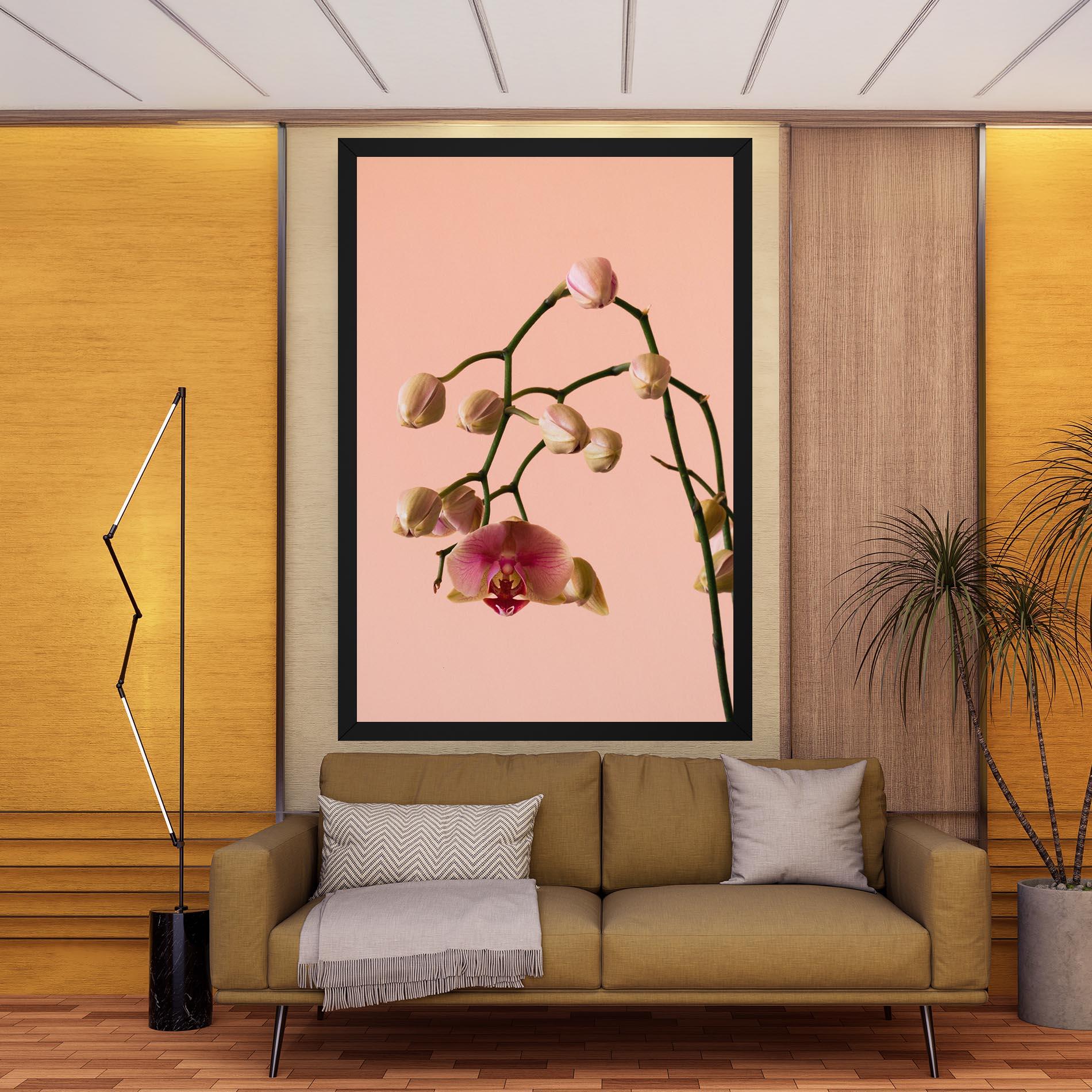Tablou Canvas Orchids On Pink mockup 9