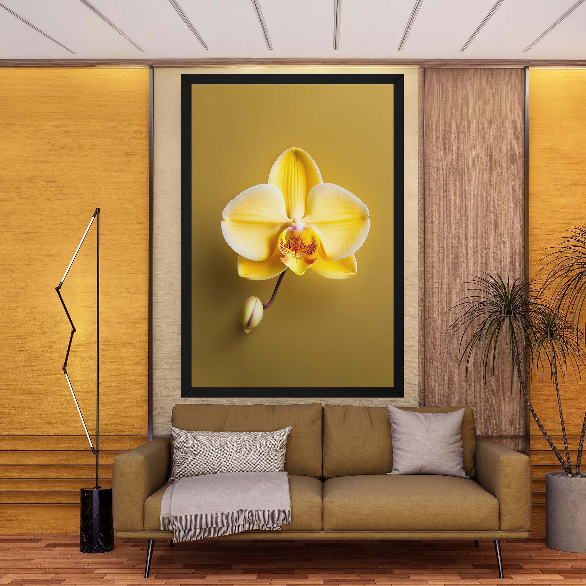 Tablou Canvas Pastel Yellow Orchid mockup 9