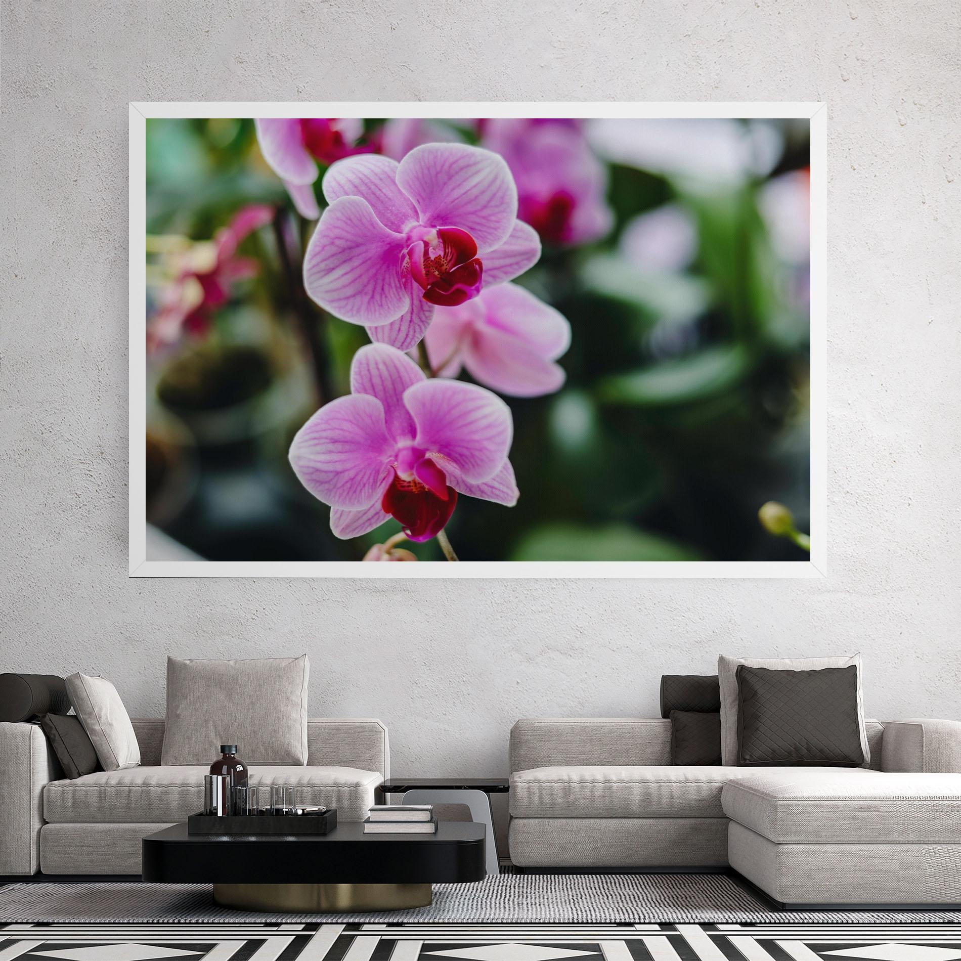 Tablou Canvas Garden Purple Orchids mockup 2