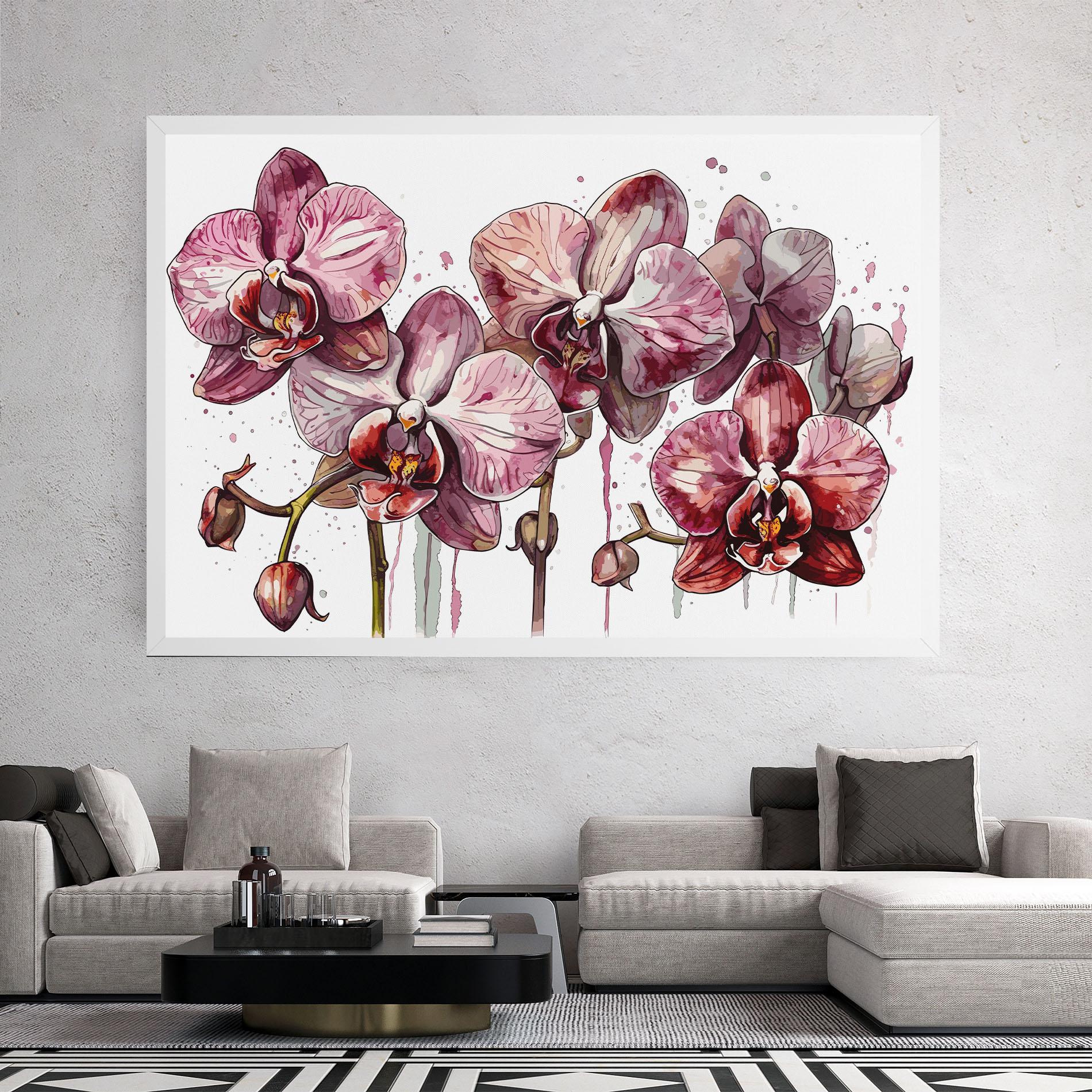 Tablou Canvas Orchid Art mockup 2