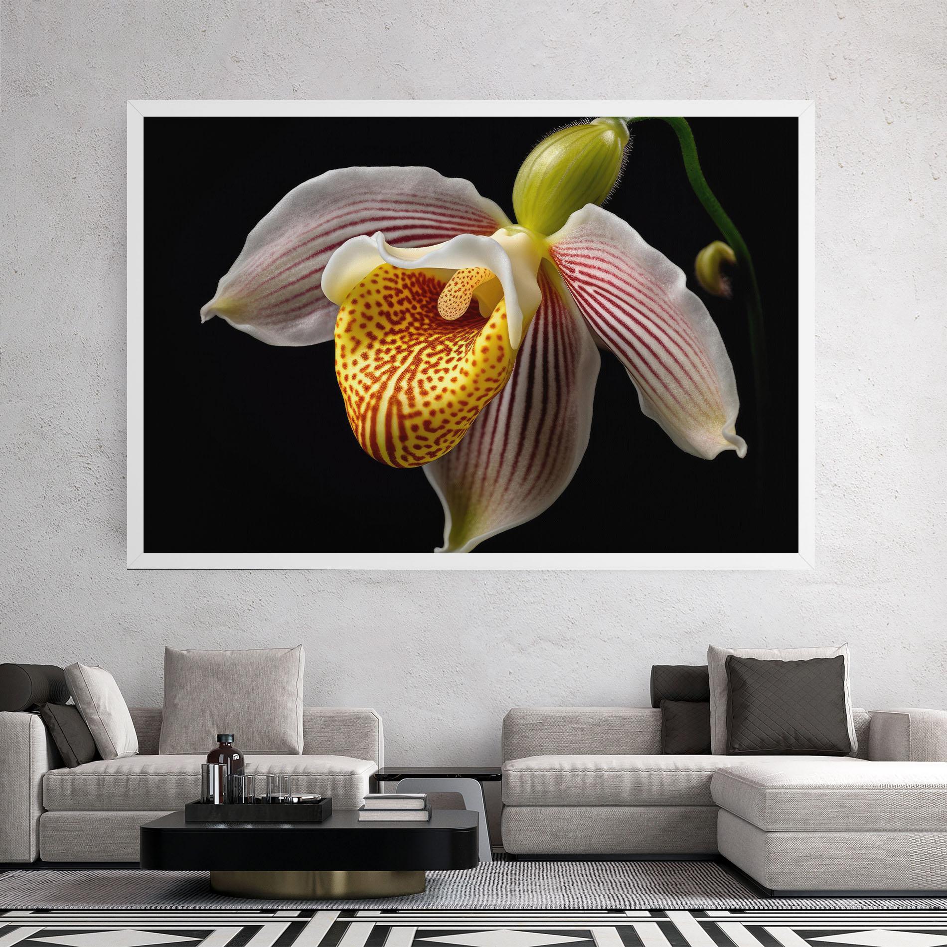 Tablou Canvas Orchid On Black mockup 2