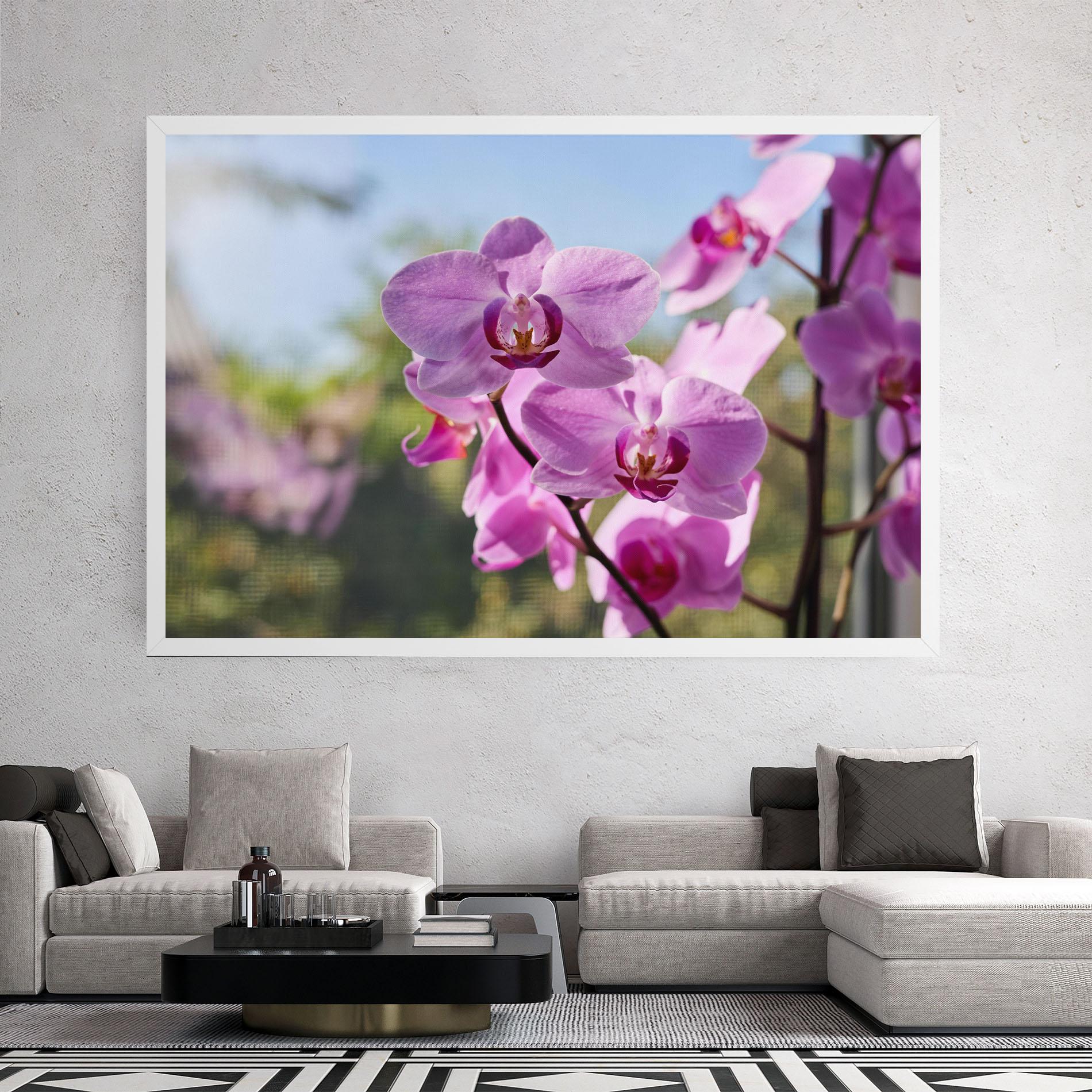 Tablou Canvas Orchids In The Garden mockup 2