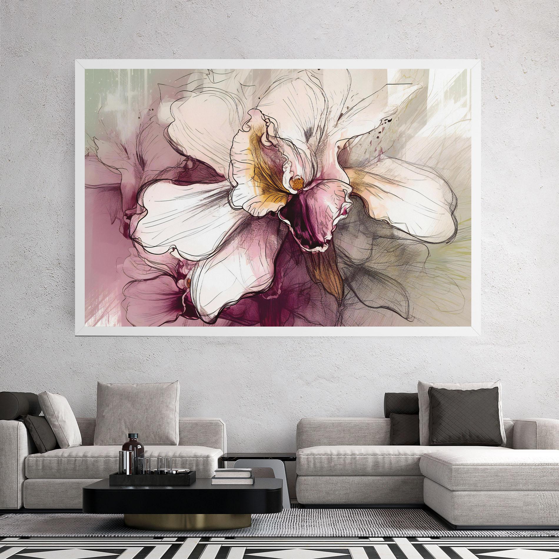 Tablou Canvas Painted Purple Orchid mockup 2