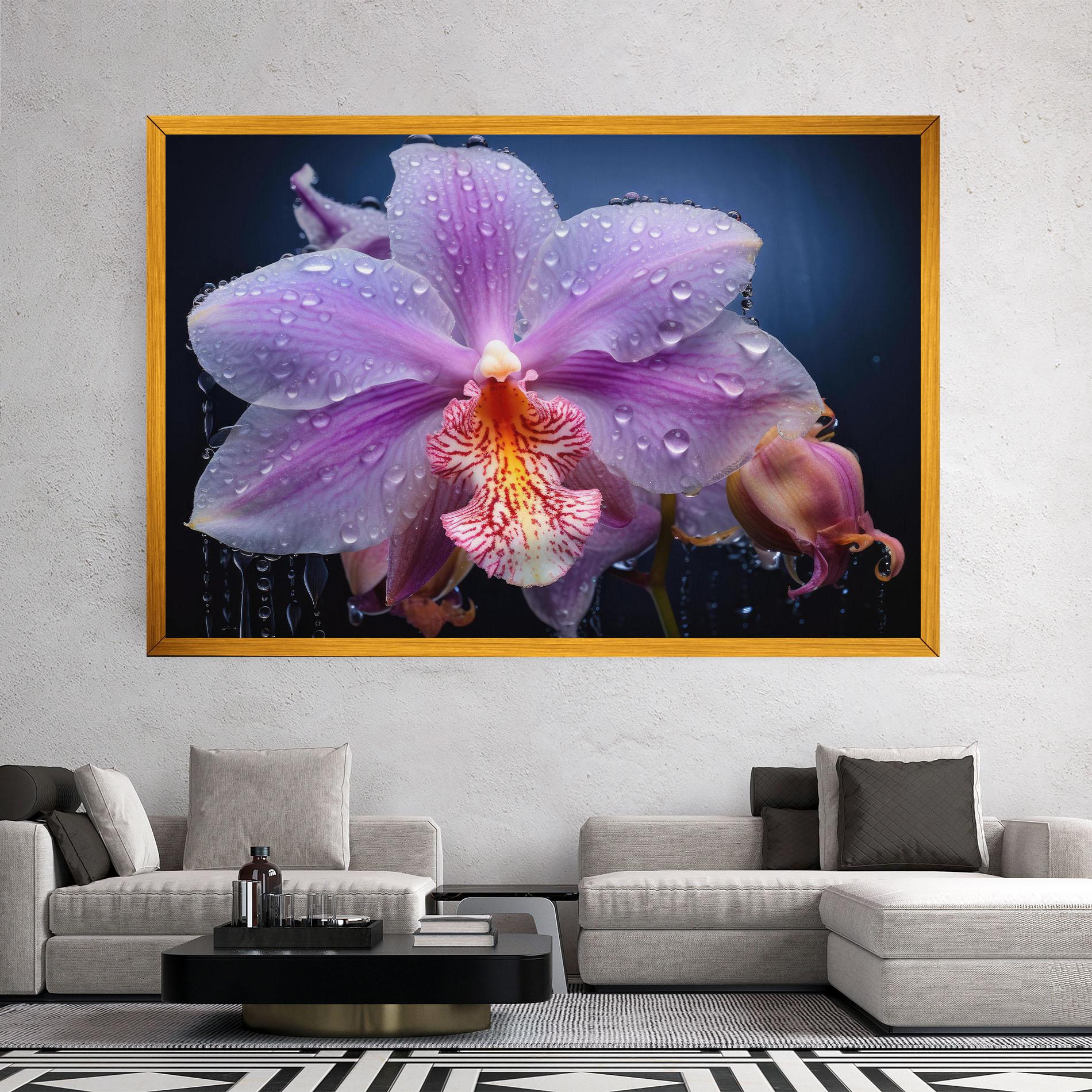 Tablou Canvas Orchid In Rain mockup 2
