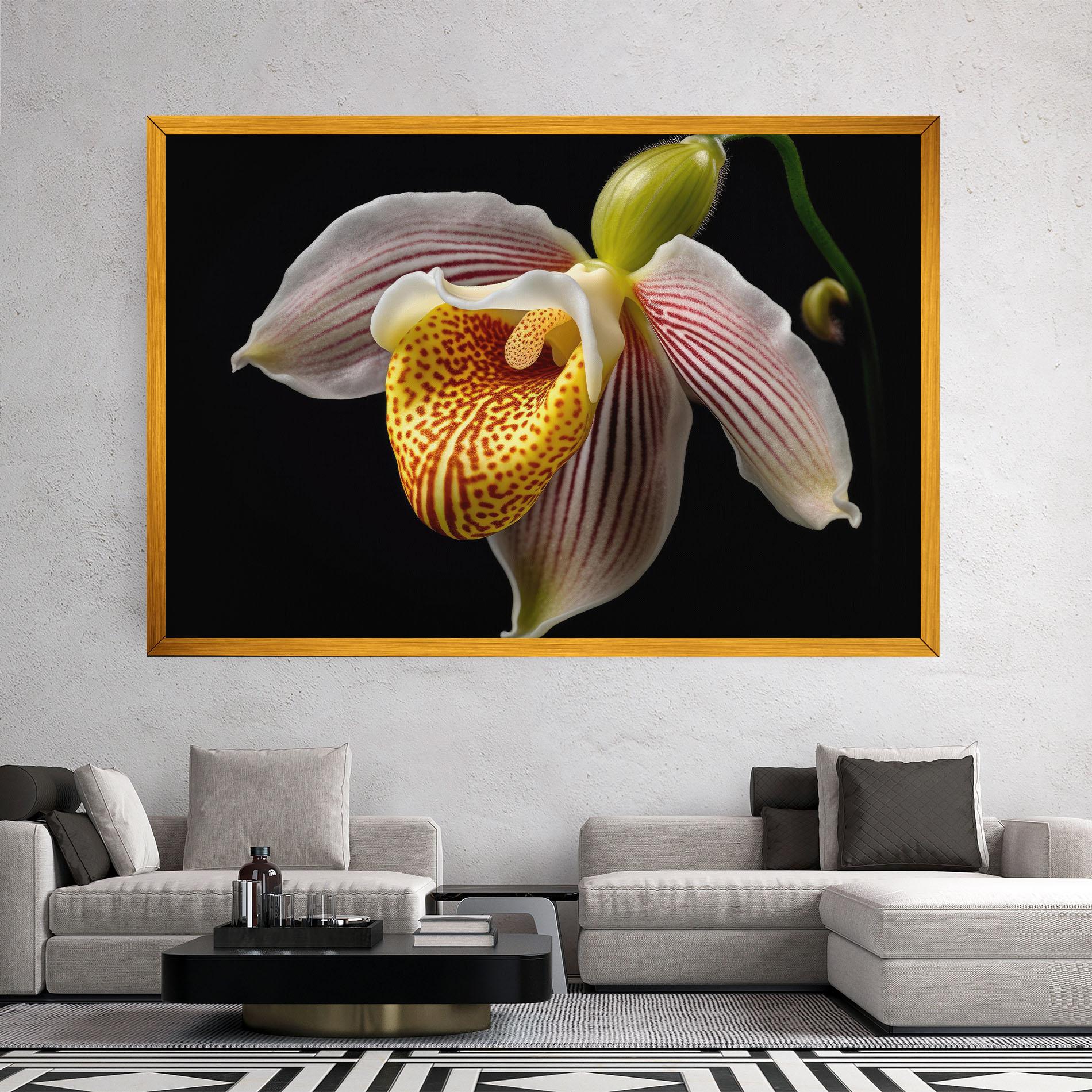 Tablou Canvas Orchid On Black mockup 2