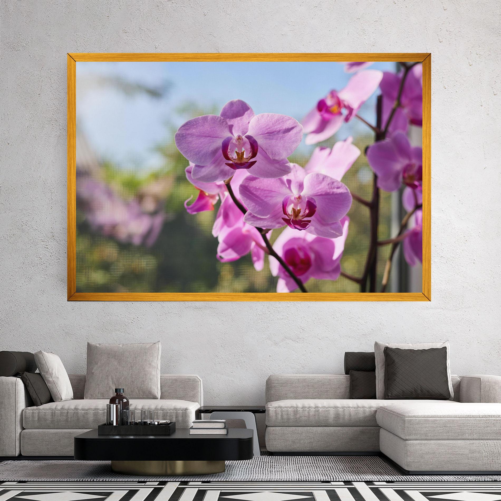 Tablou Canvas Orchids In The Garden mockup 2