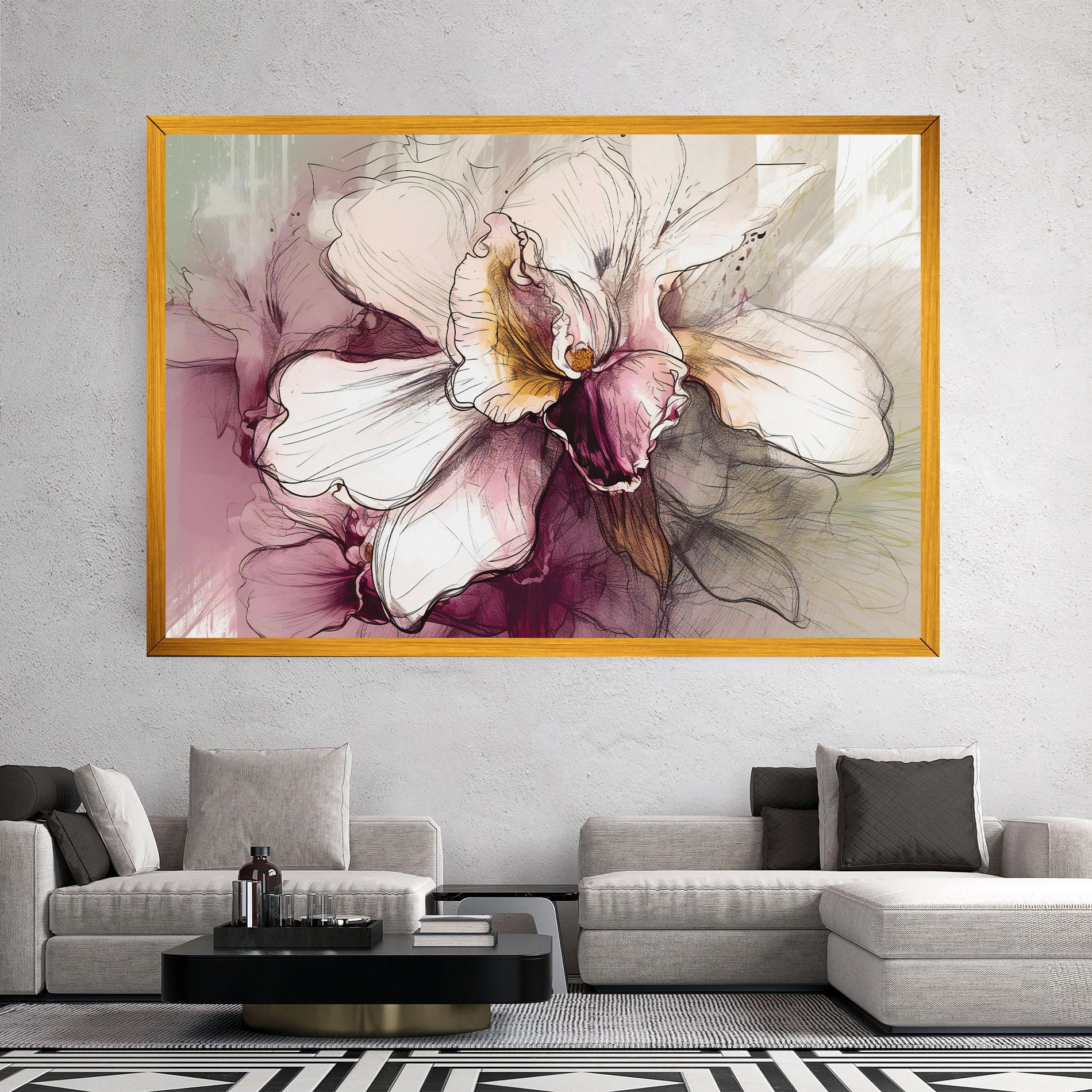 Tablou Canvas Painted Purple Orchid mockup 2