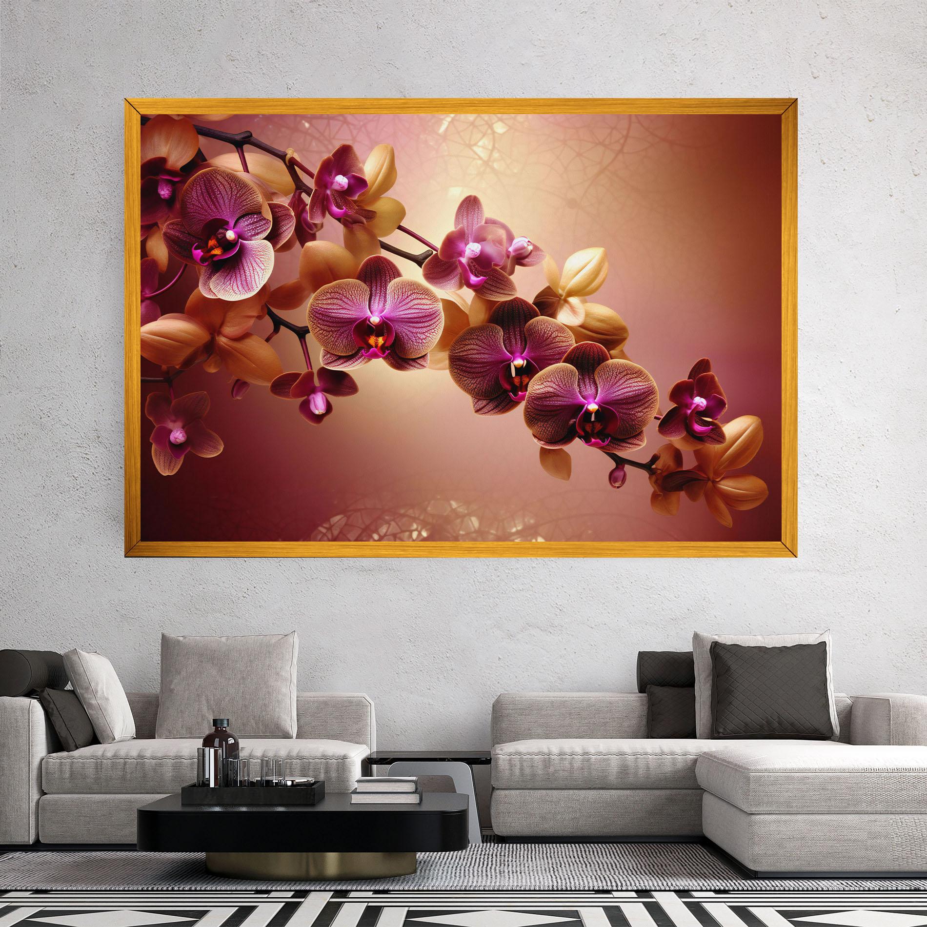 Tablou Canvas Purple Cream Orchid mockup 2