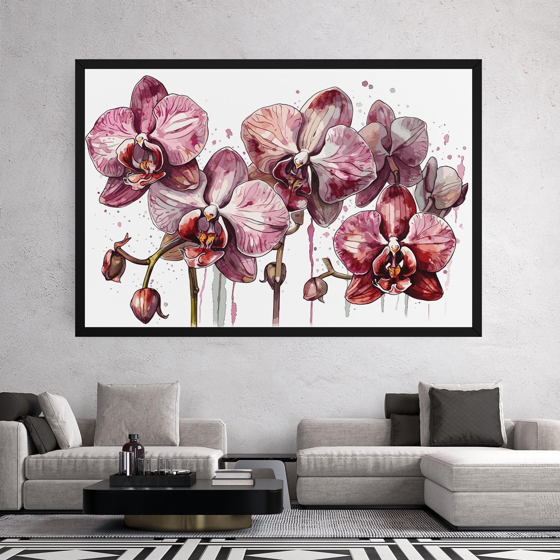 Tablou Canvas Orchid Art mockup 2