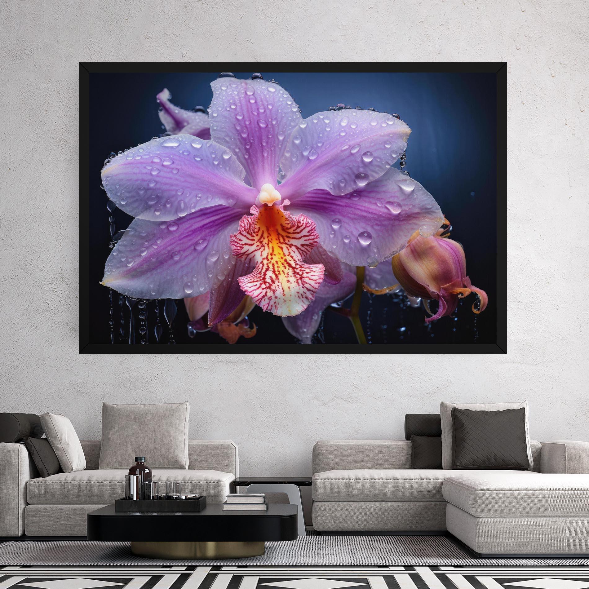Tablou Canvas Orchid In Rain mockup 2