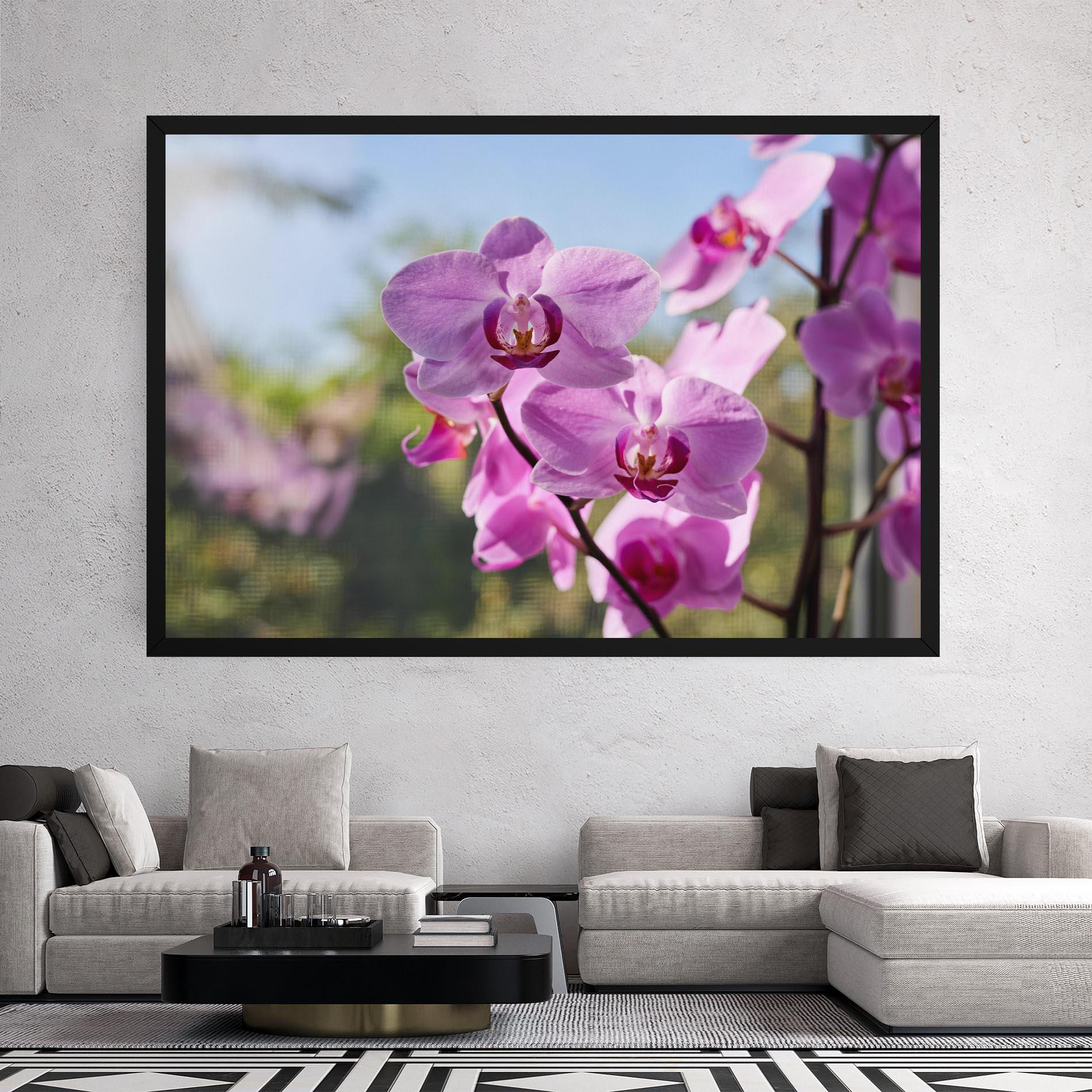 Tablou Canvas Orchids In The Garden mockup 2