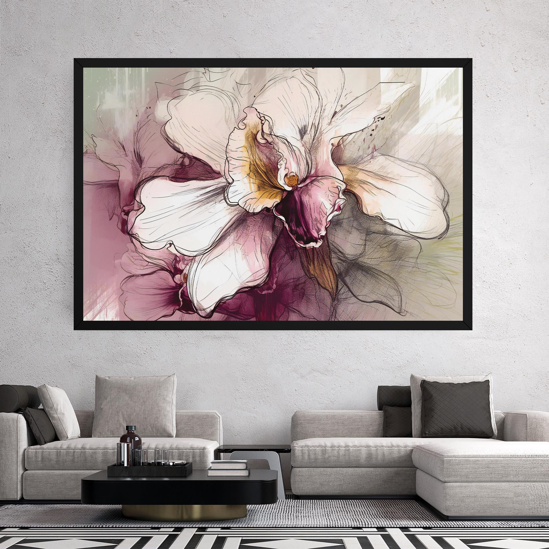 Tablou Canvas Painted Purple Orchid mockup 2