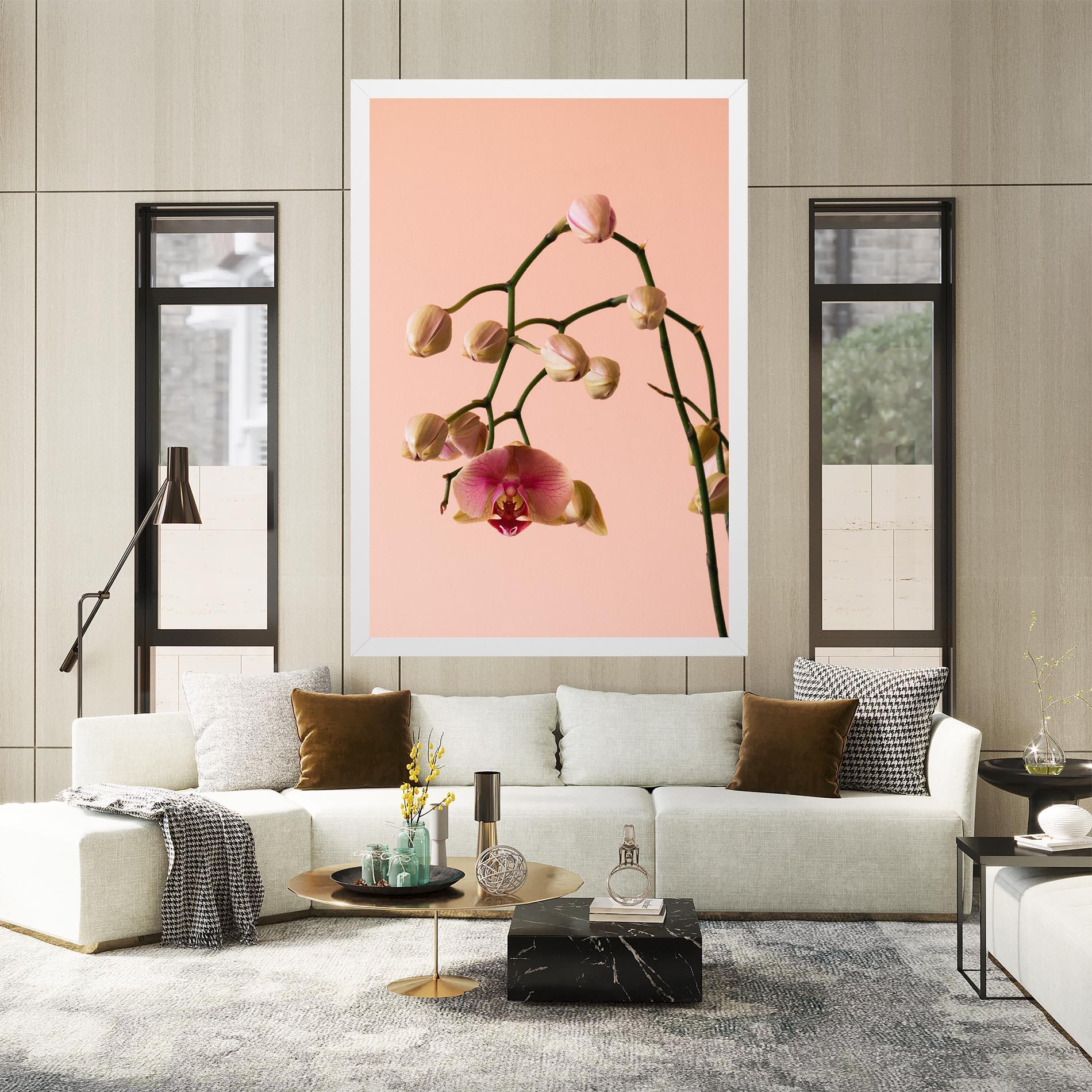Tablou Canvas Orchids On Pink mockup 2