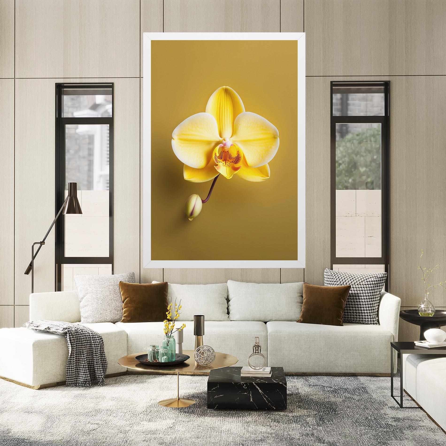 Tablou Canvas Pastel Yellow Orchid mockup 2