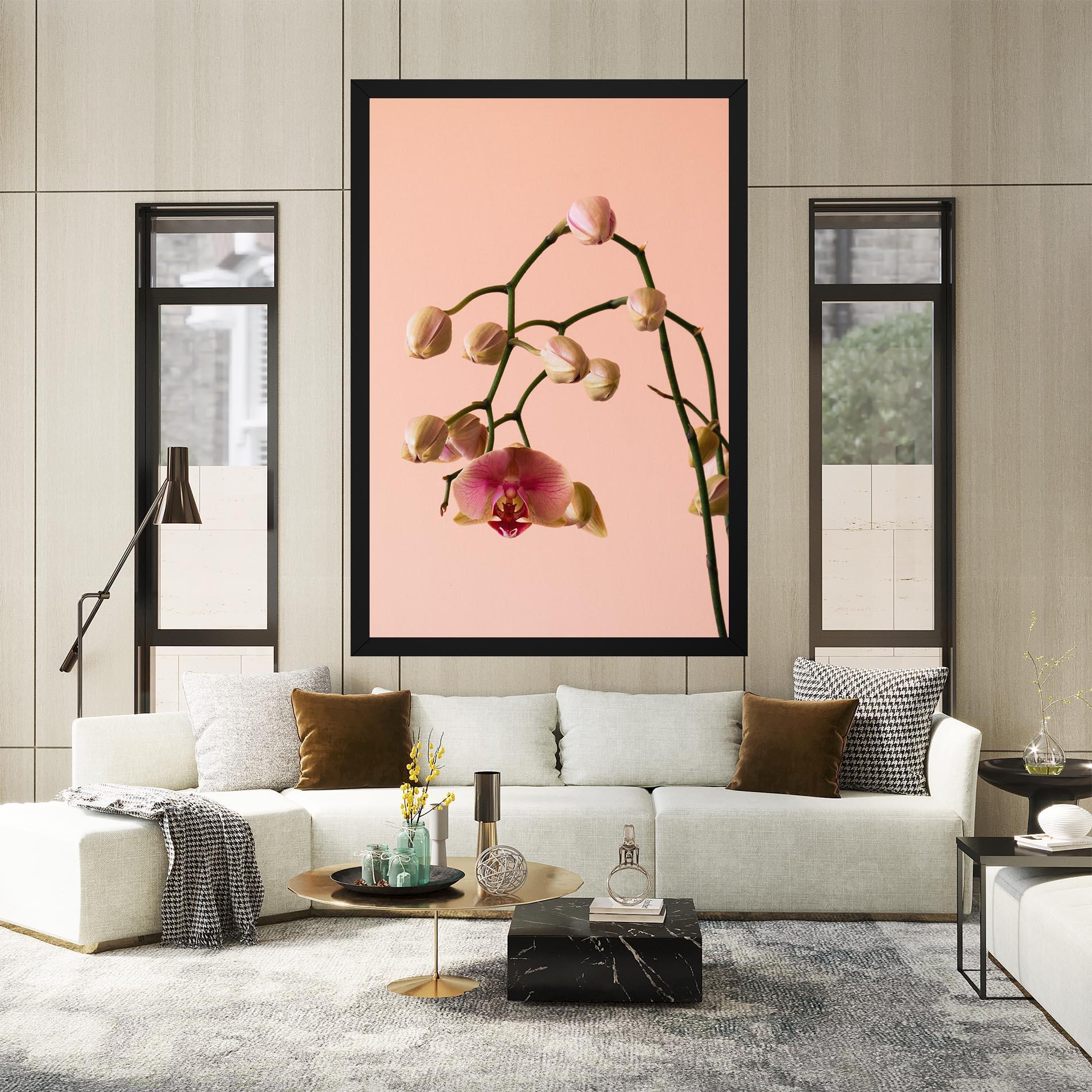 Tablou Canvas Orchids On Pink mockup 2