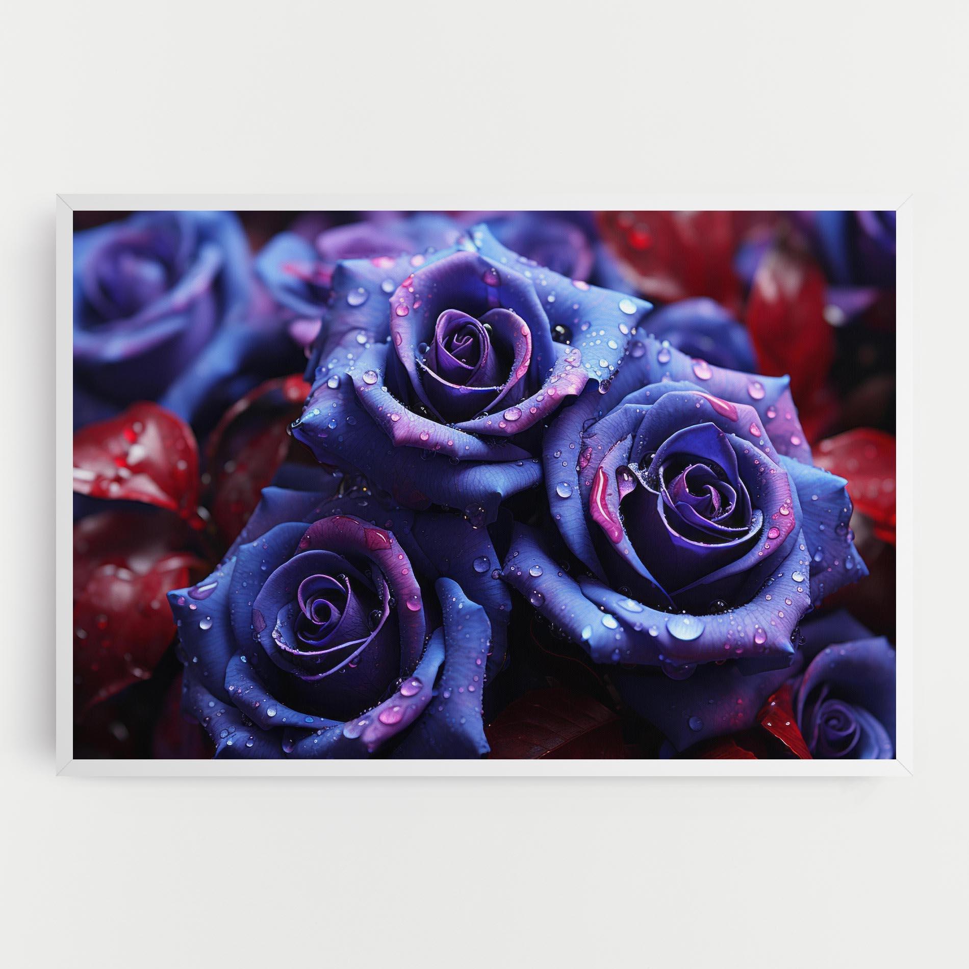 Tablou Canvas Blue Purple Rose mockup 0