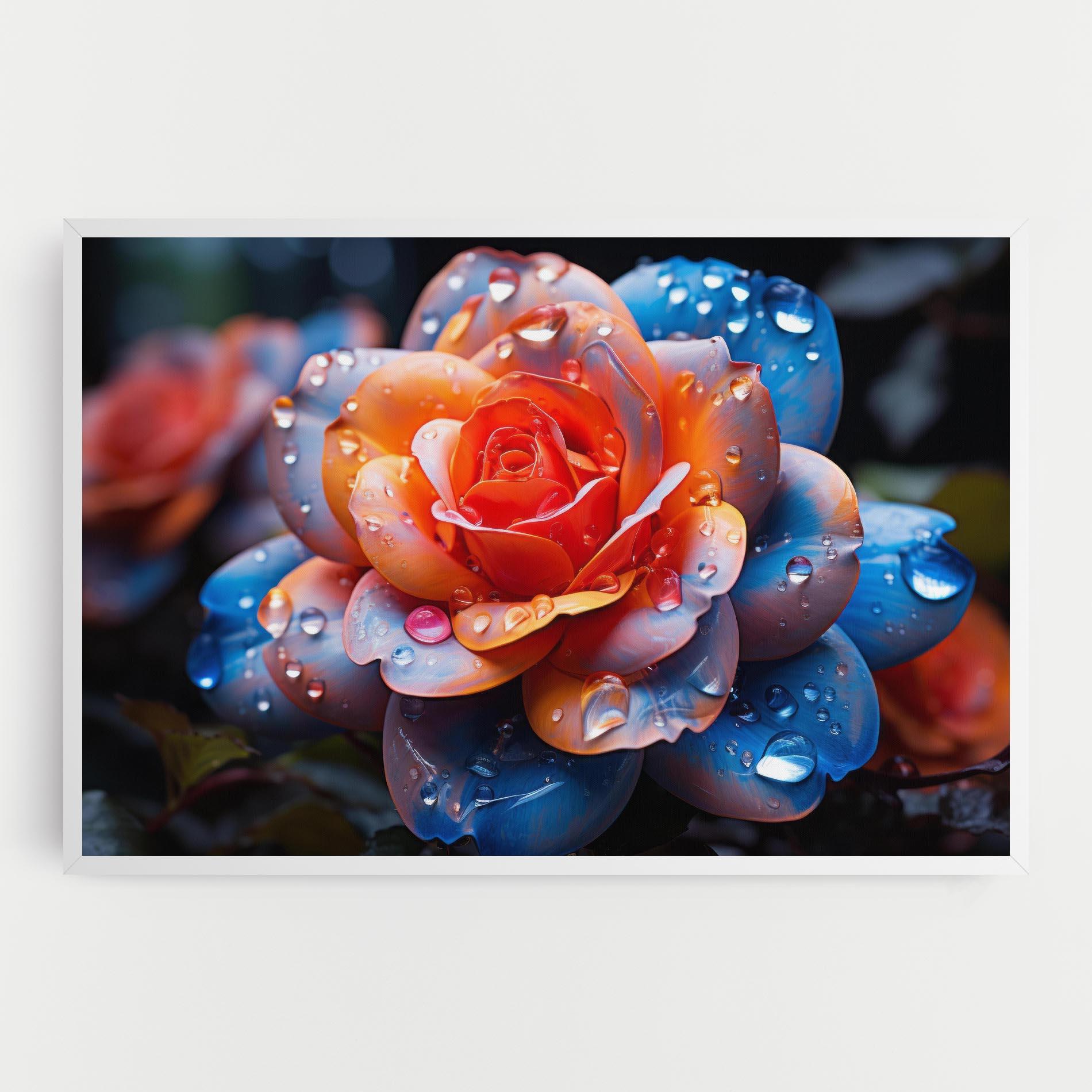 Tablou Canvas Orange Blue Rose mockup 0