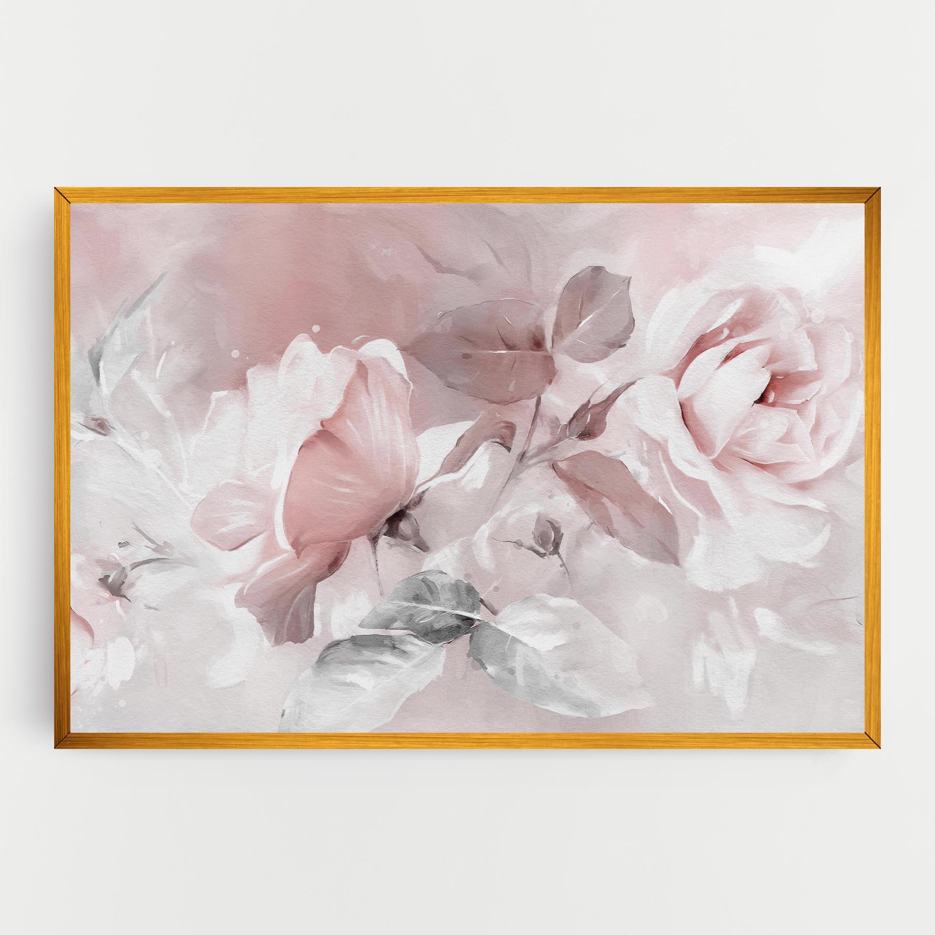 Tablou Canvas Abstract Pink Flowers mockup 0