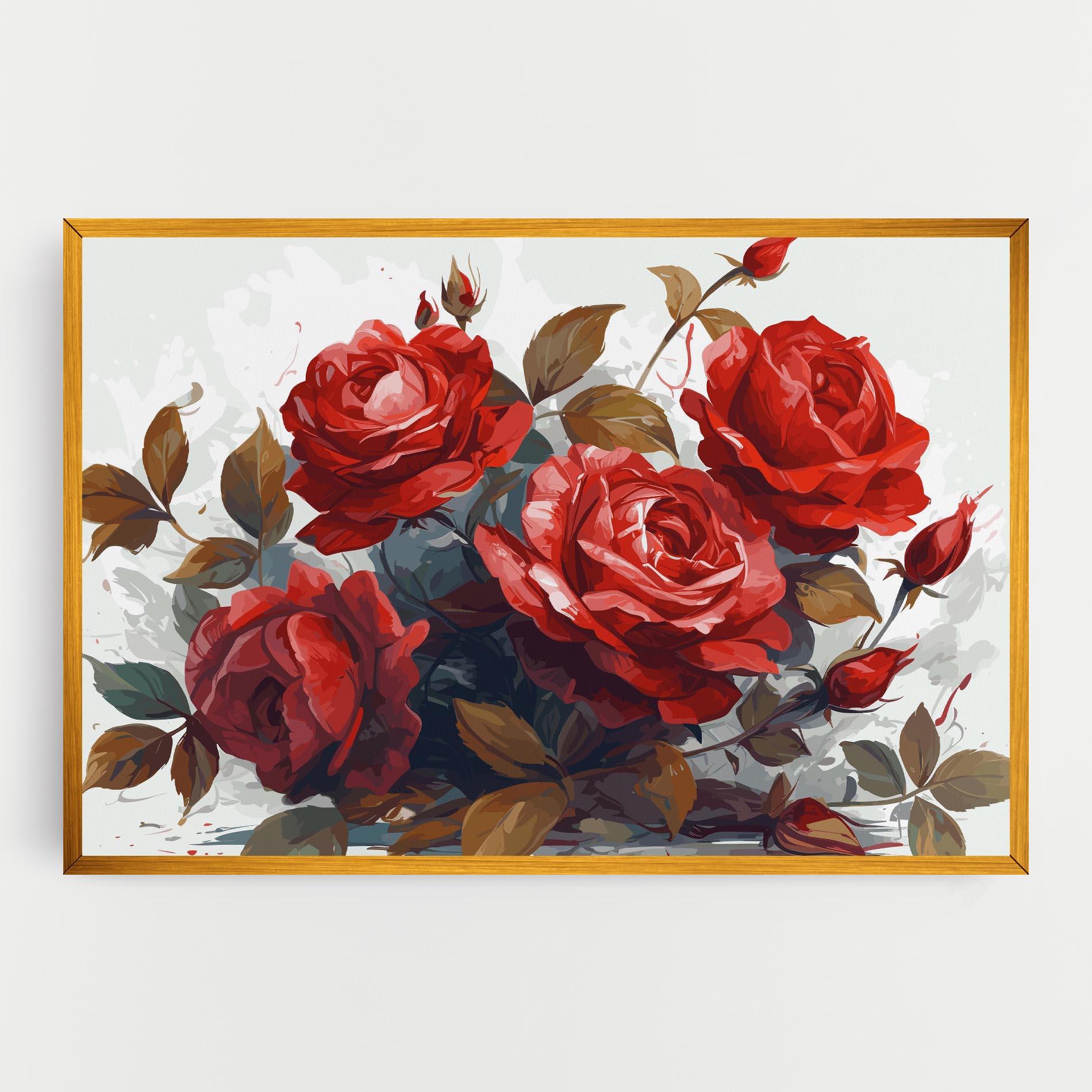 Tablou Canvas Beautiful Red Roses mockup 0
