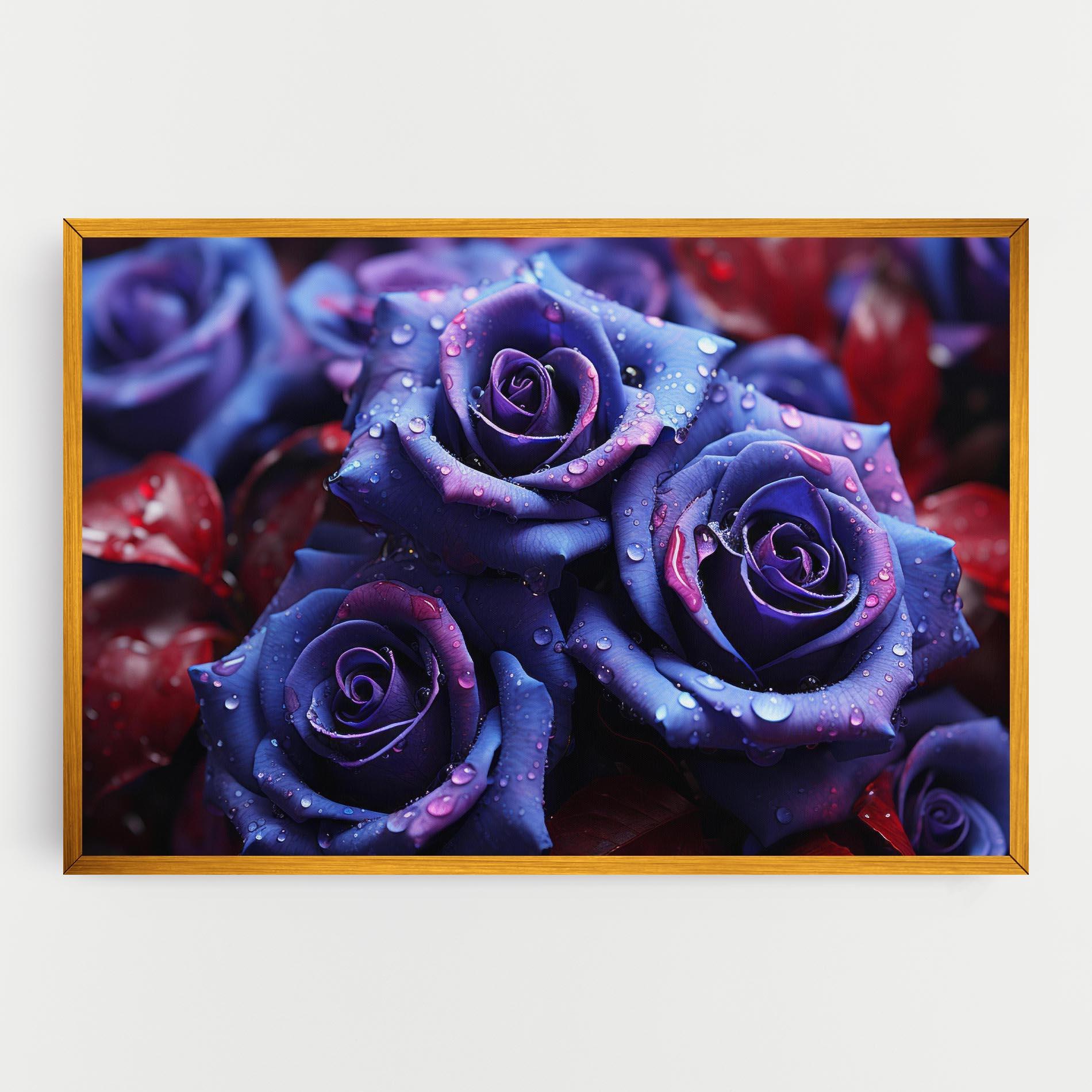Tablou Canvas Blue Purple Rose mockup 0