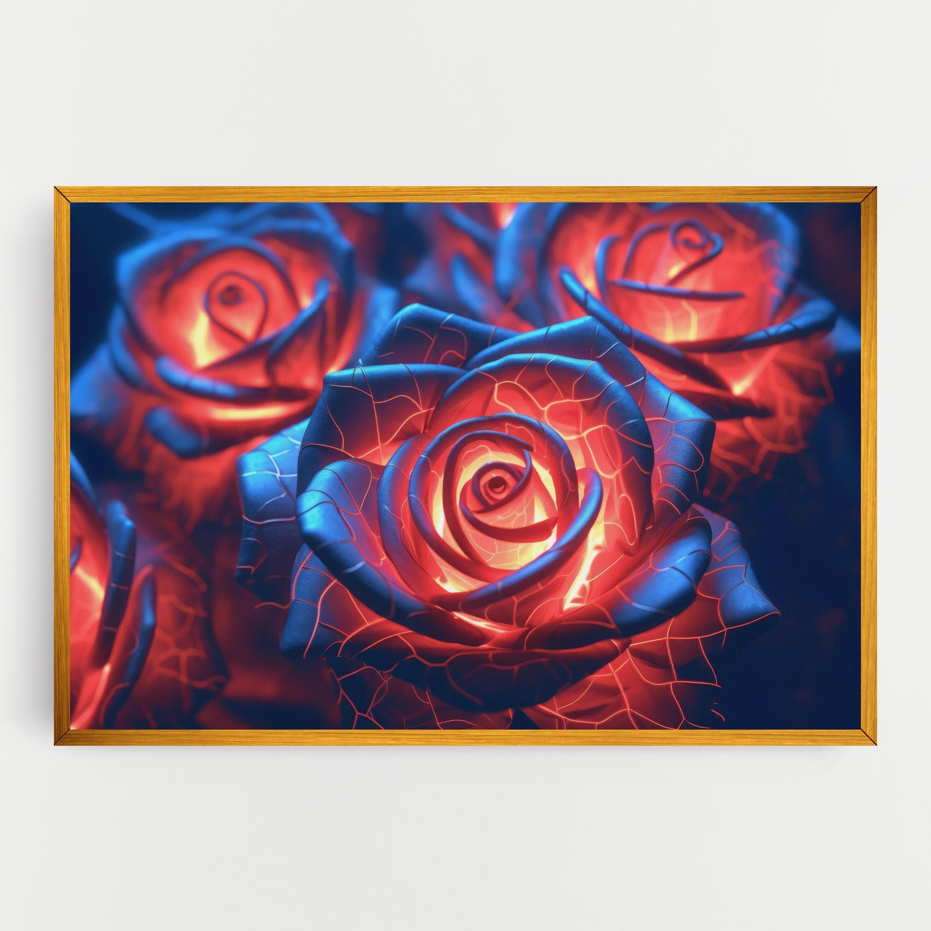Tablou Canvas Glowing Roses mockup 0