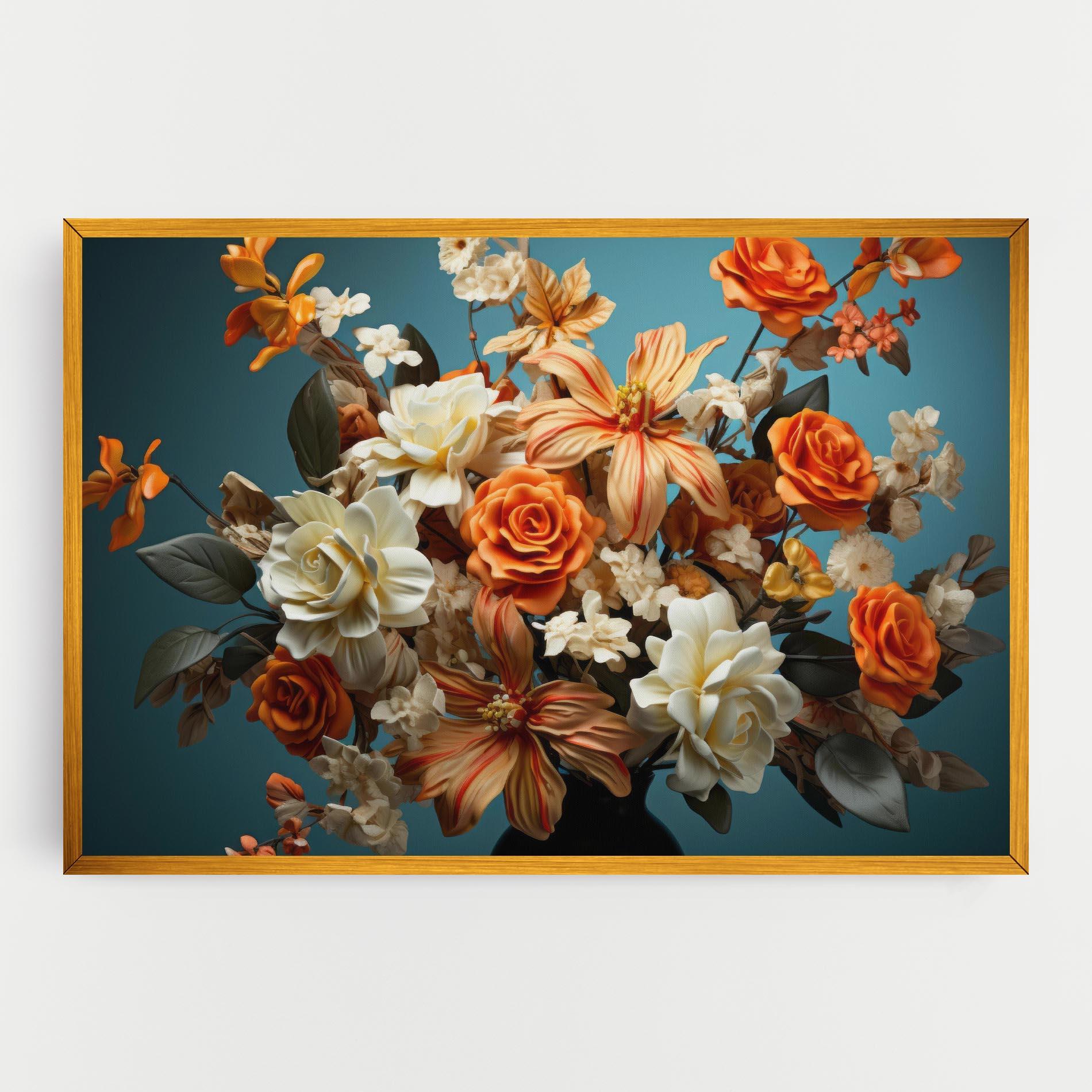 Tablou Canvas Orange Cream Rose mockup 0