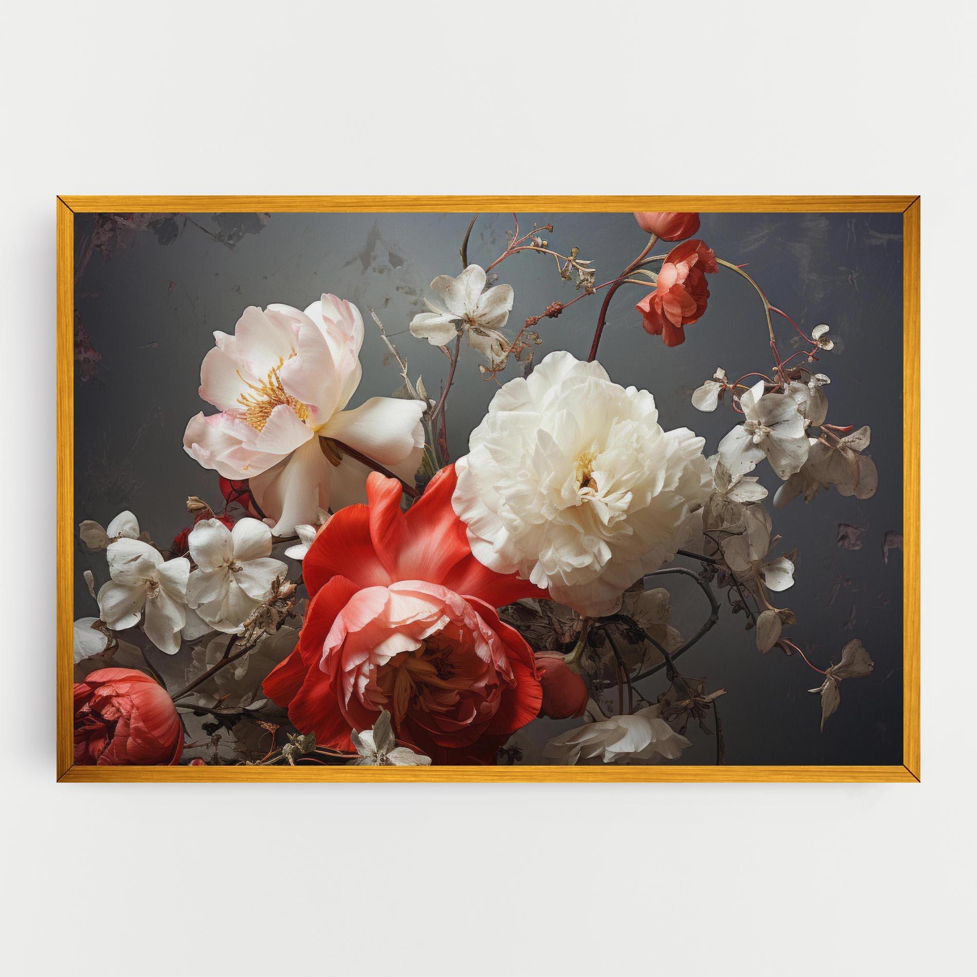 Tablou Canvas White Red Roses mockup 0
