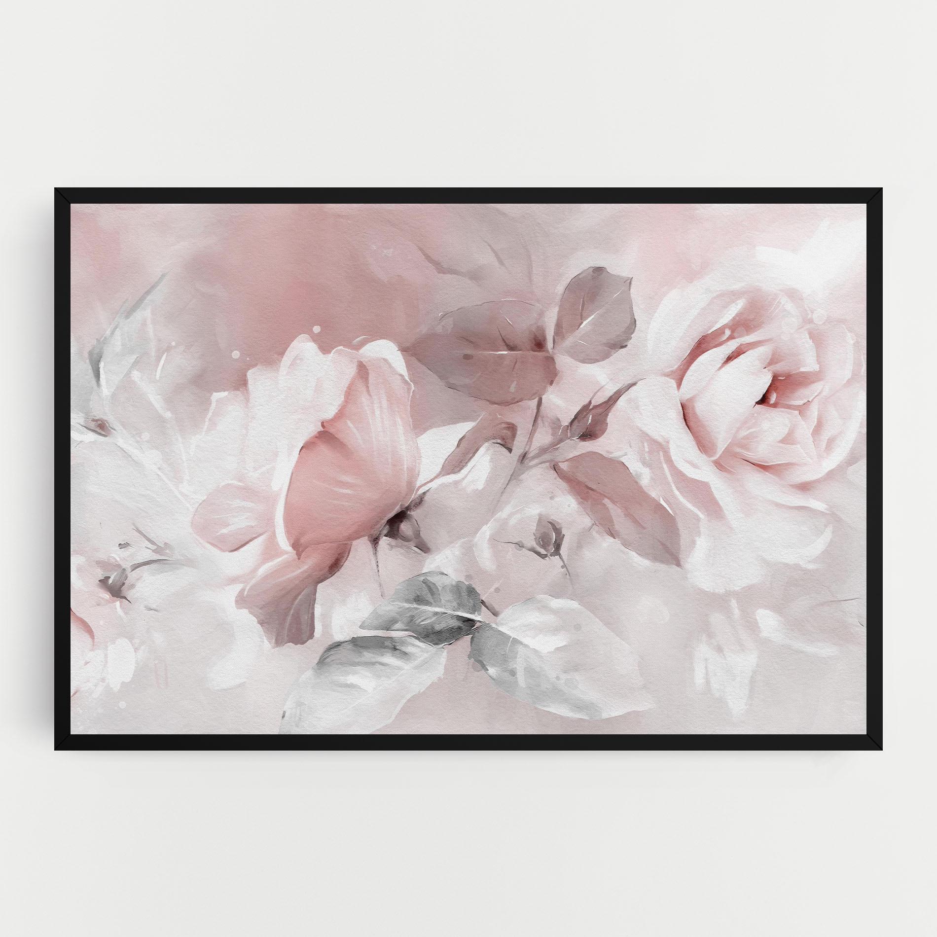 Tablou Canvas Abstract Pink Flowers mockup 0