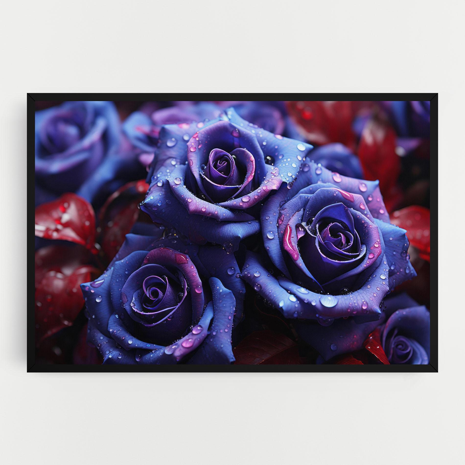 Tablou Canvas Blue Purple Rose mockup 0