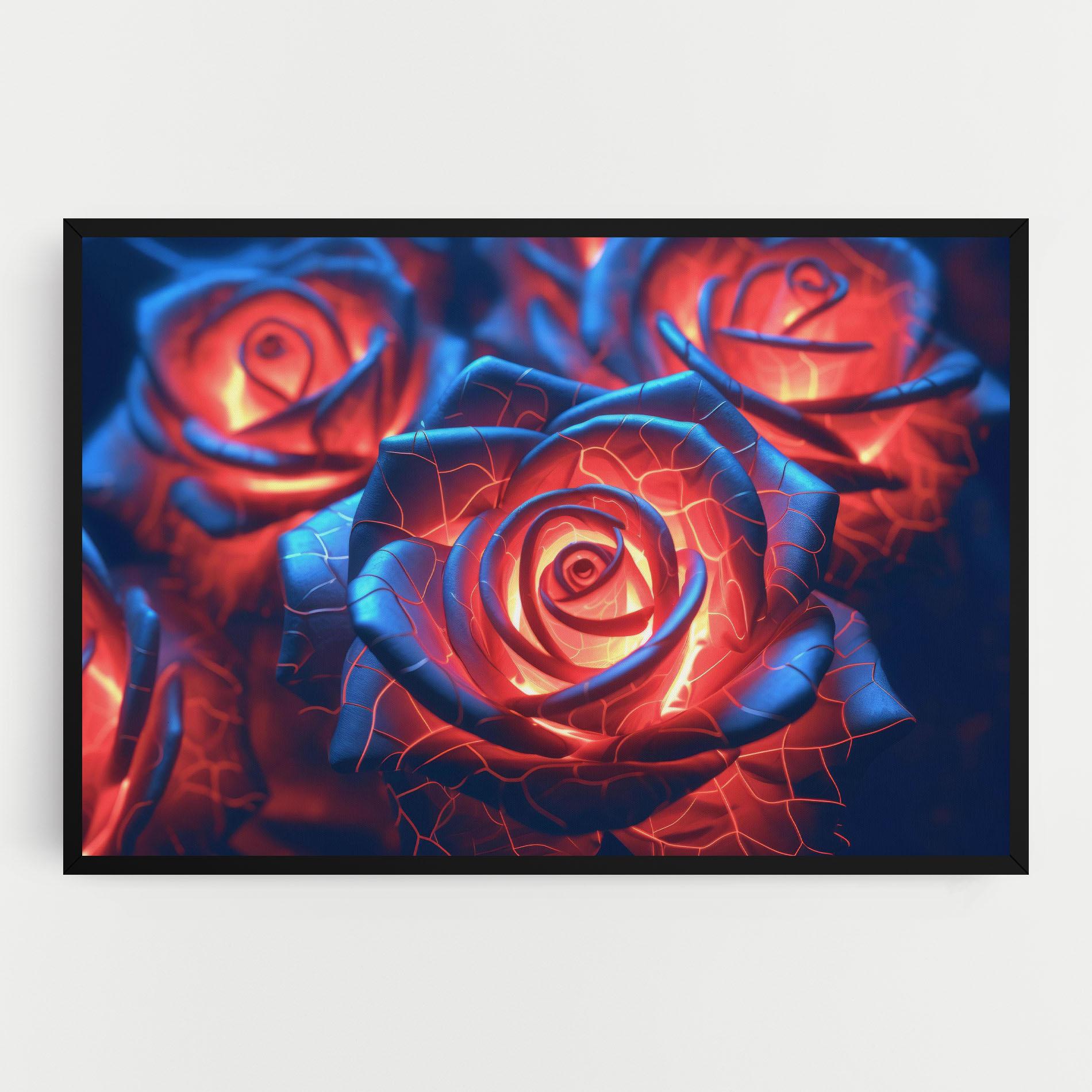 Tablou Canvas Glowing Roses mockup 0