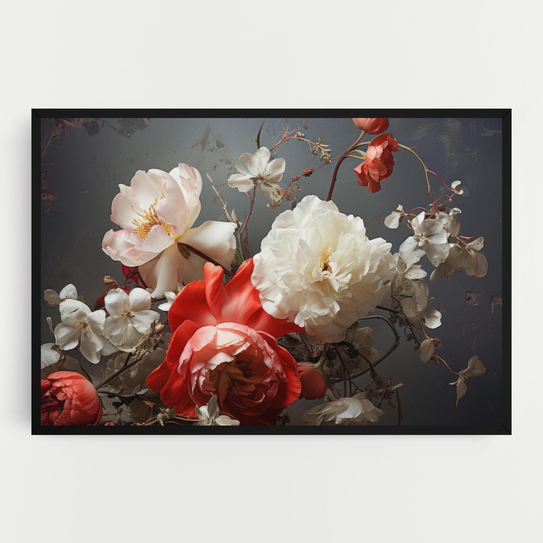 Tablou Canvas White Red Roses mockup 0