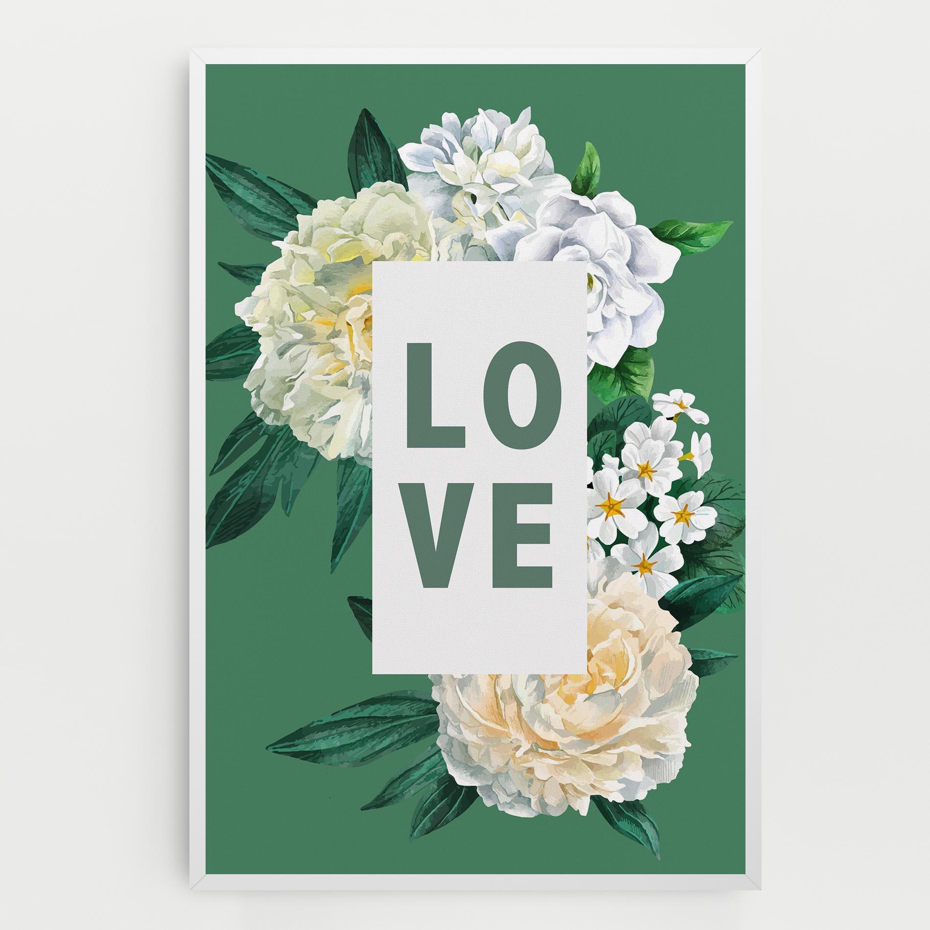 Tablou Canvas Love Green Rose mockup 0