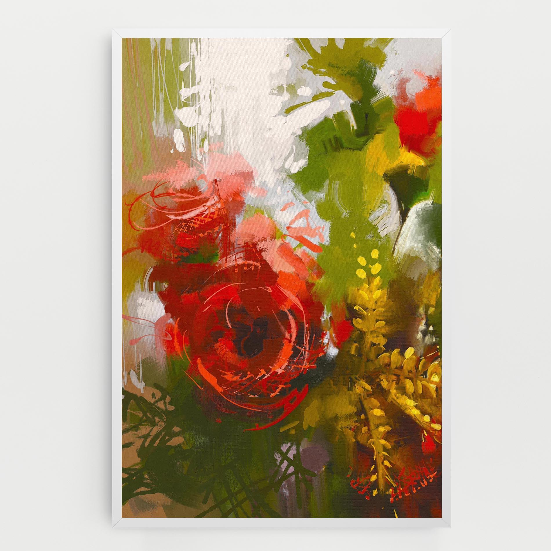 Tablou Canvas Red Rose Painting mockup 0