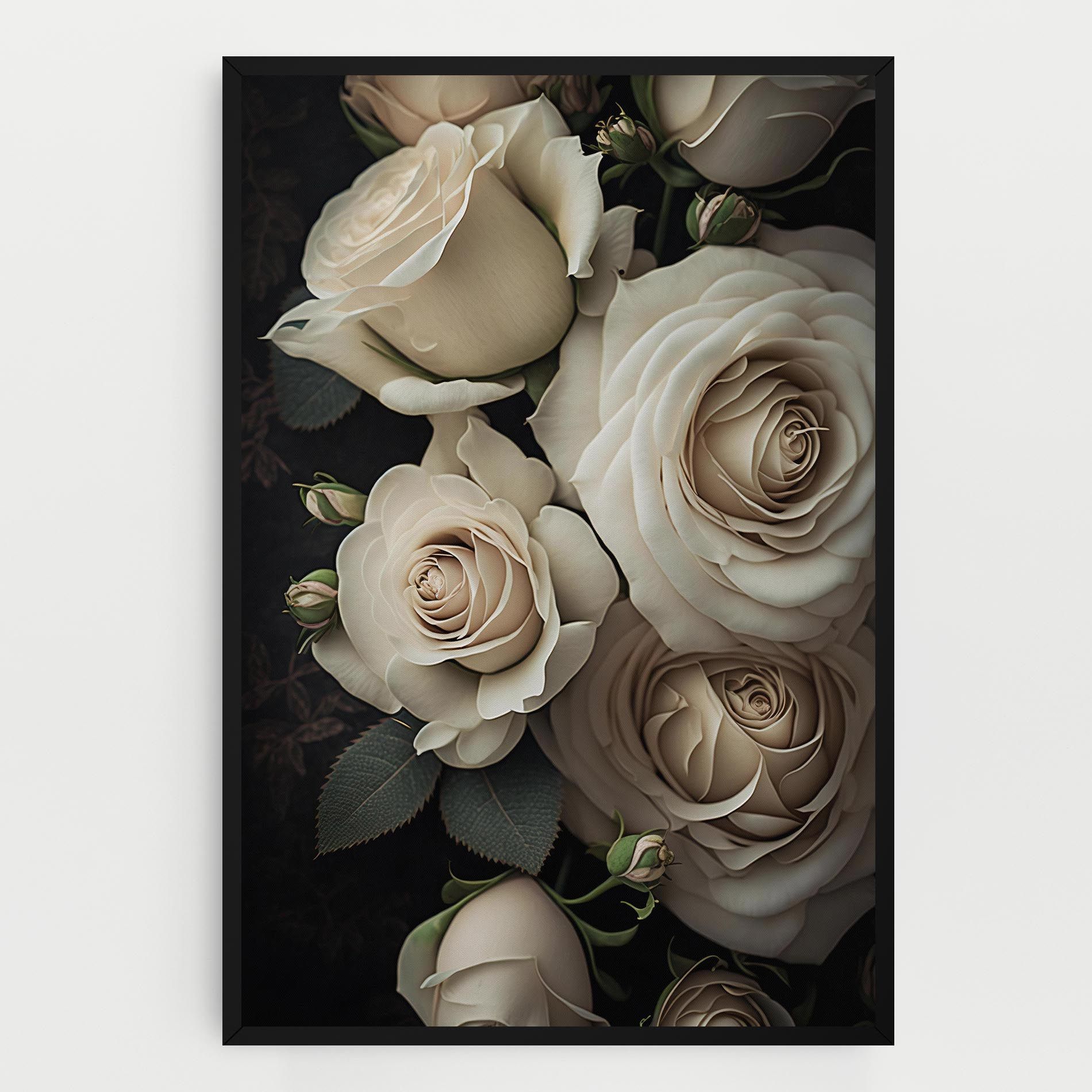Cream Roses Close Up mockup 0
