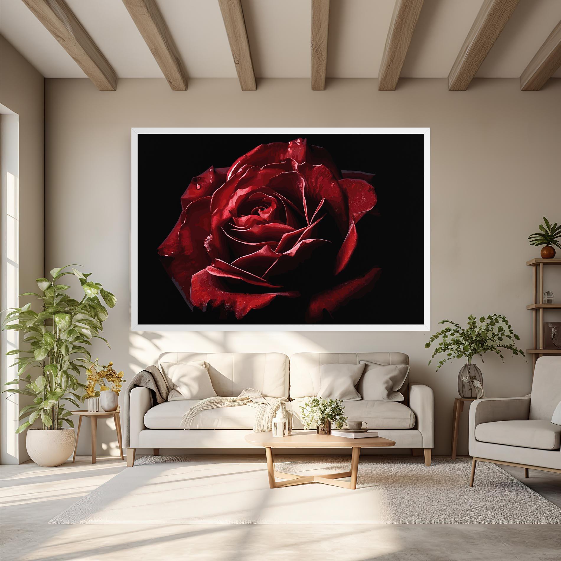 Tablou Canvas Big Red Rose mockup 6