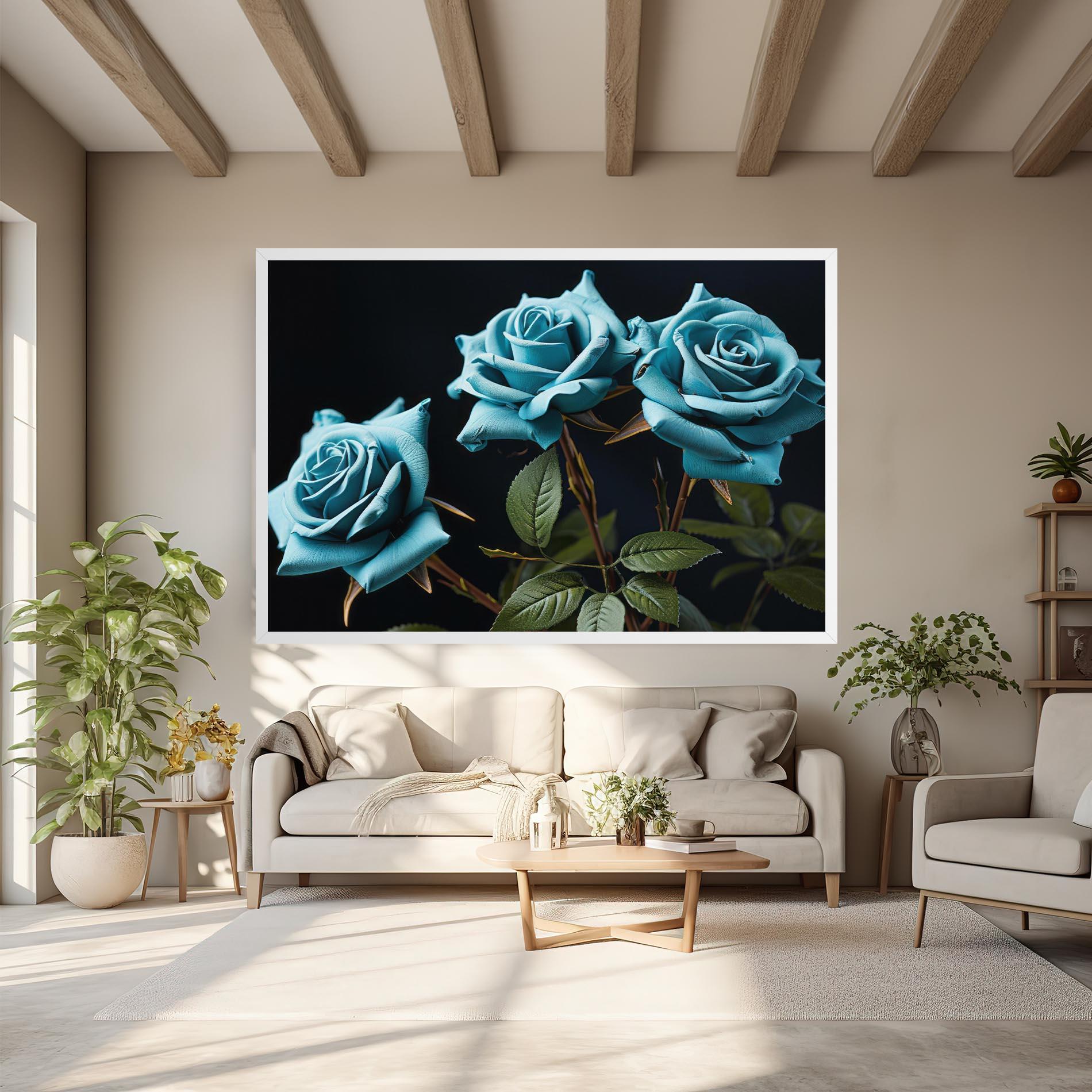 Tablou Canvas Blue Roses mockup 6