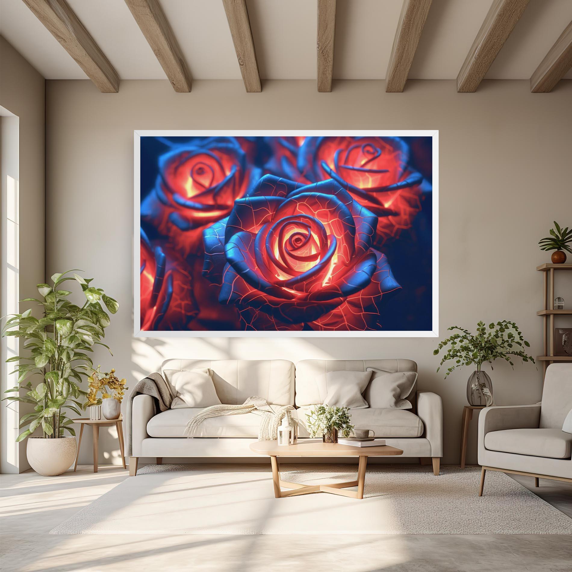 Tablou Canvas Glowing Roses mockup 6