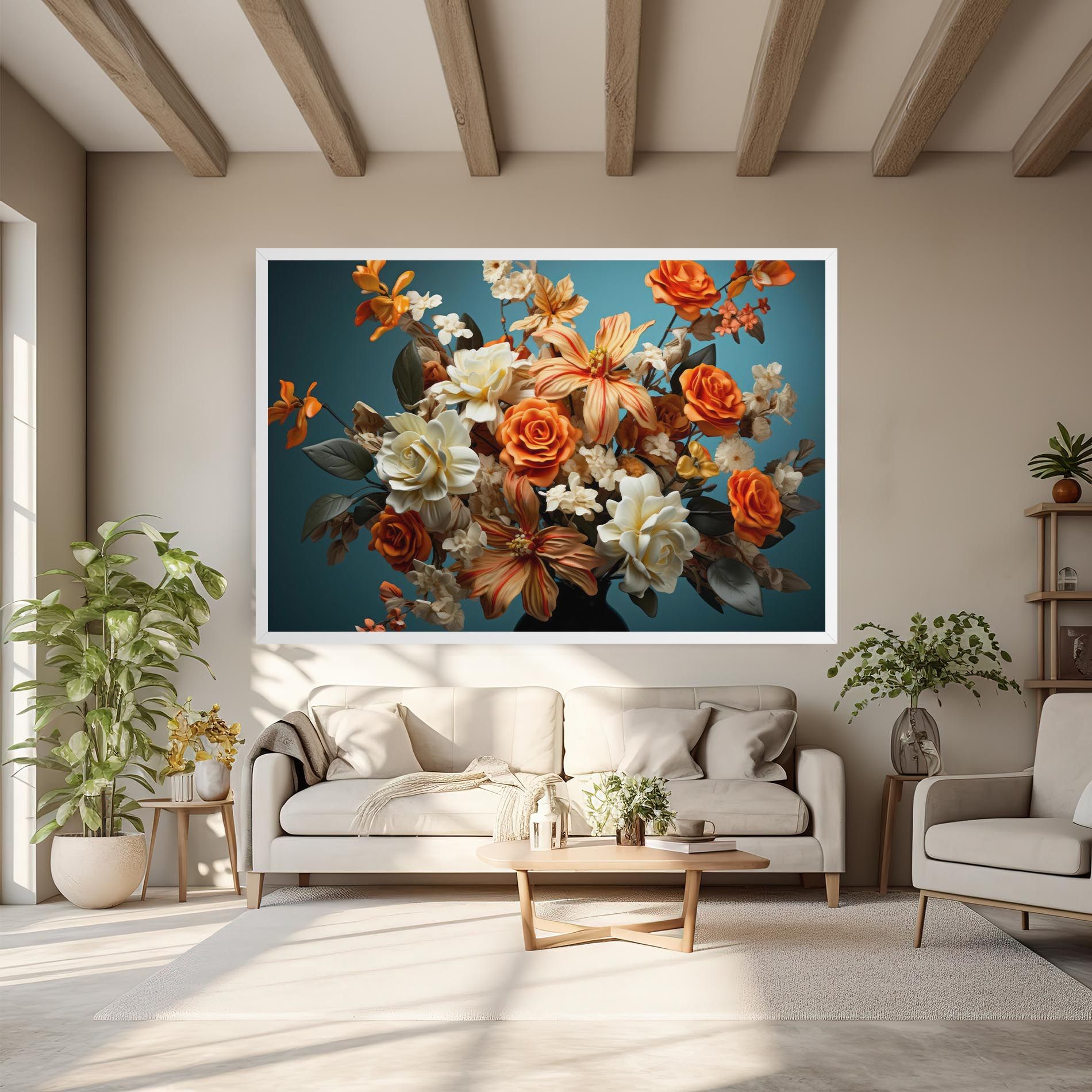 Orange Cream Rose mockup 6