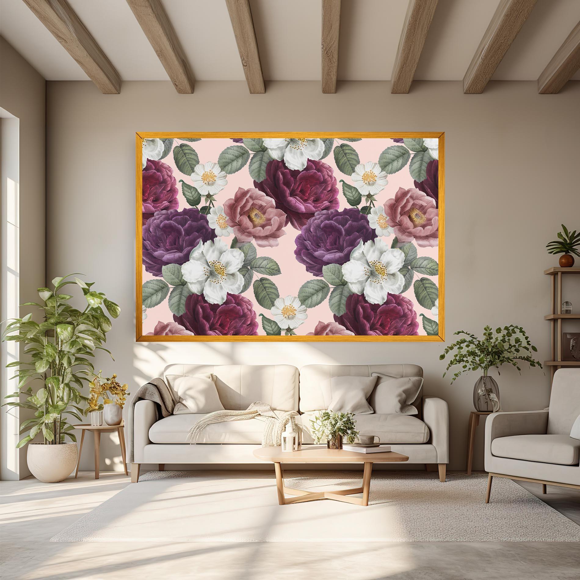 Tablou Canvas Amestec Flori mockup 6